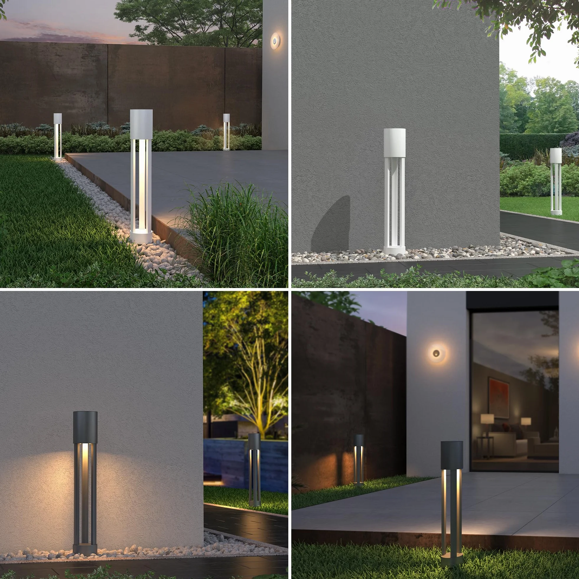 Lampe sur Pied Extérieur LED IP65 120x700mm Blanc Mai & Mai