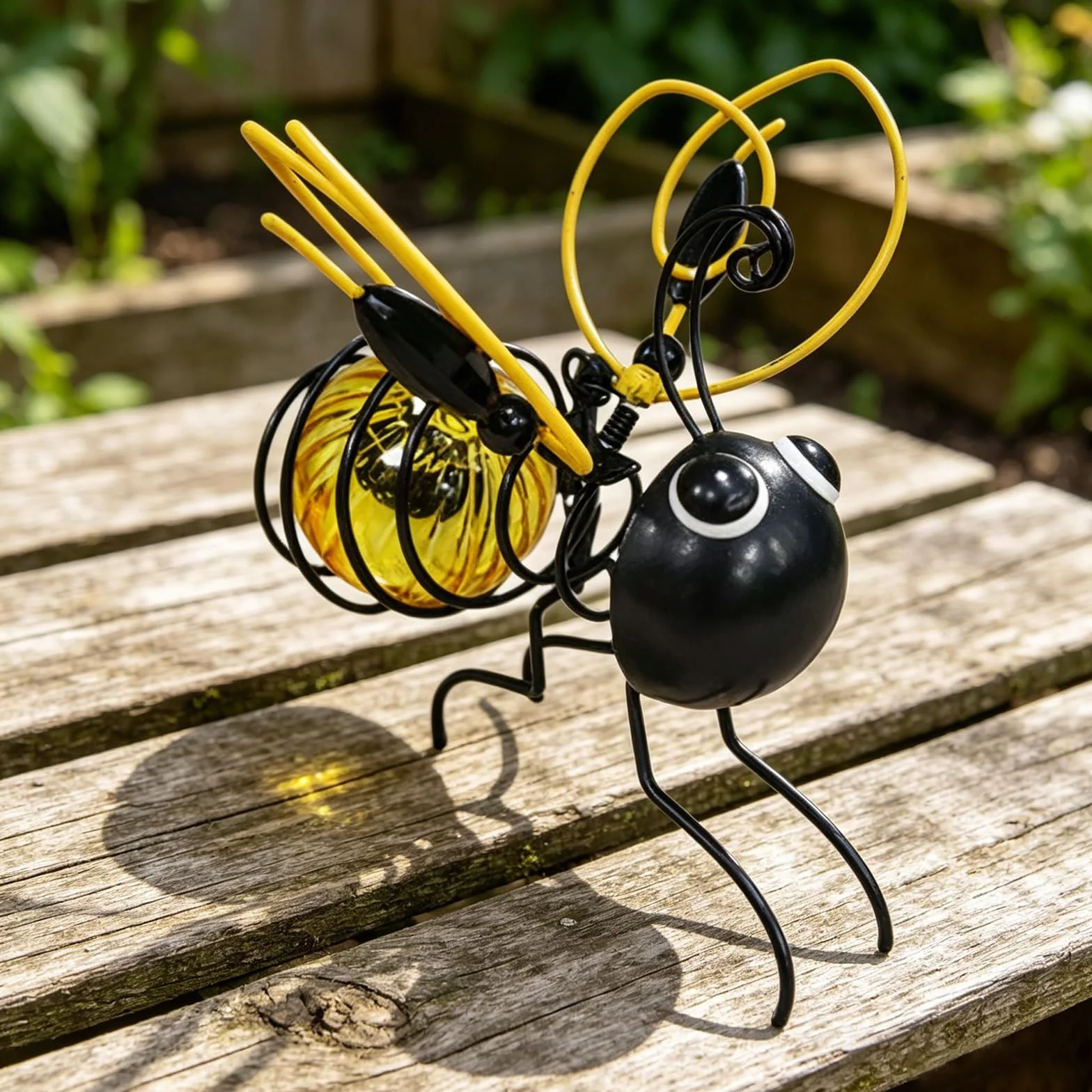 Lampe Solaire Abeille Suspendue, Lanterne Jardin LED Solaire, Guirlande Lumineuse Animaux