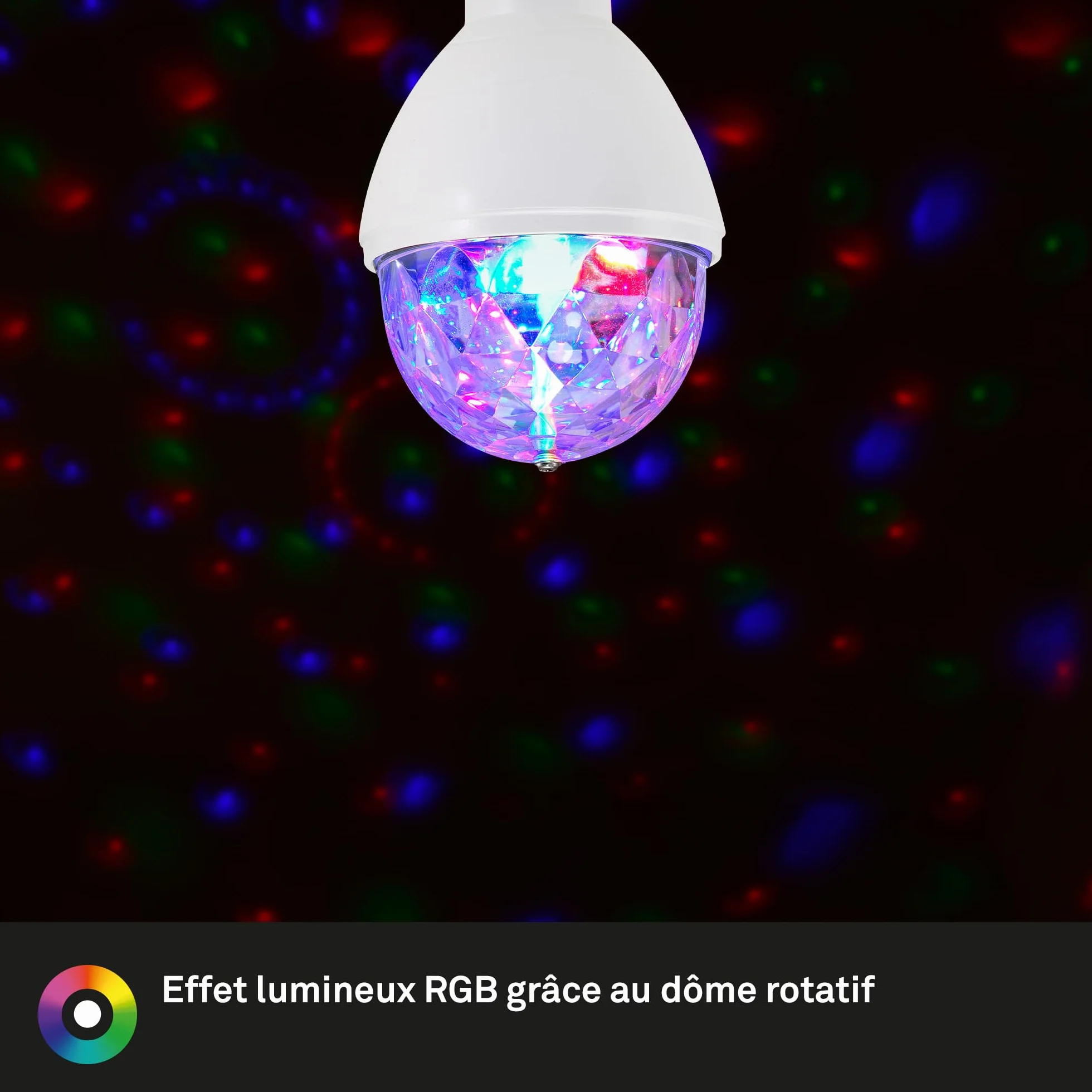 BRILONER Ampoule Disco LED 3W E27 Effets d'Éclairage Disco Blanc 7,3 x 12,9 cm