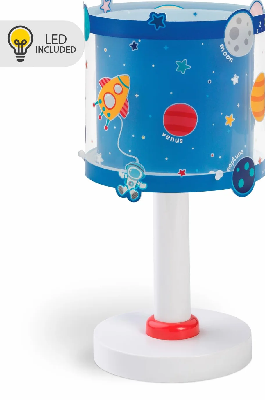 Dalber Lampe de chevet enfant Planets Planètes G4 LED 4 W Bleu