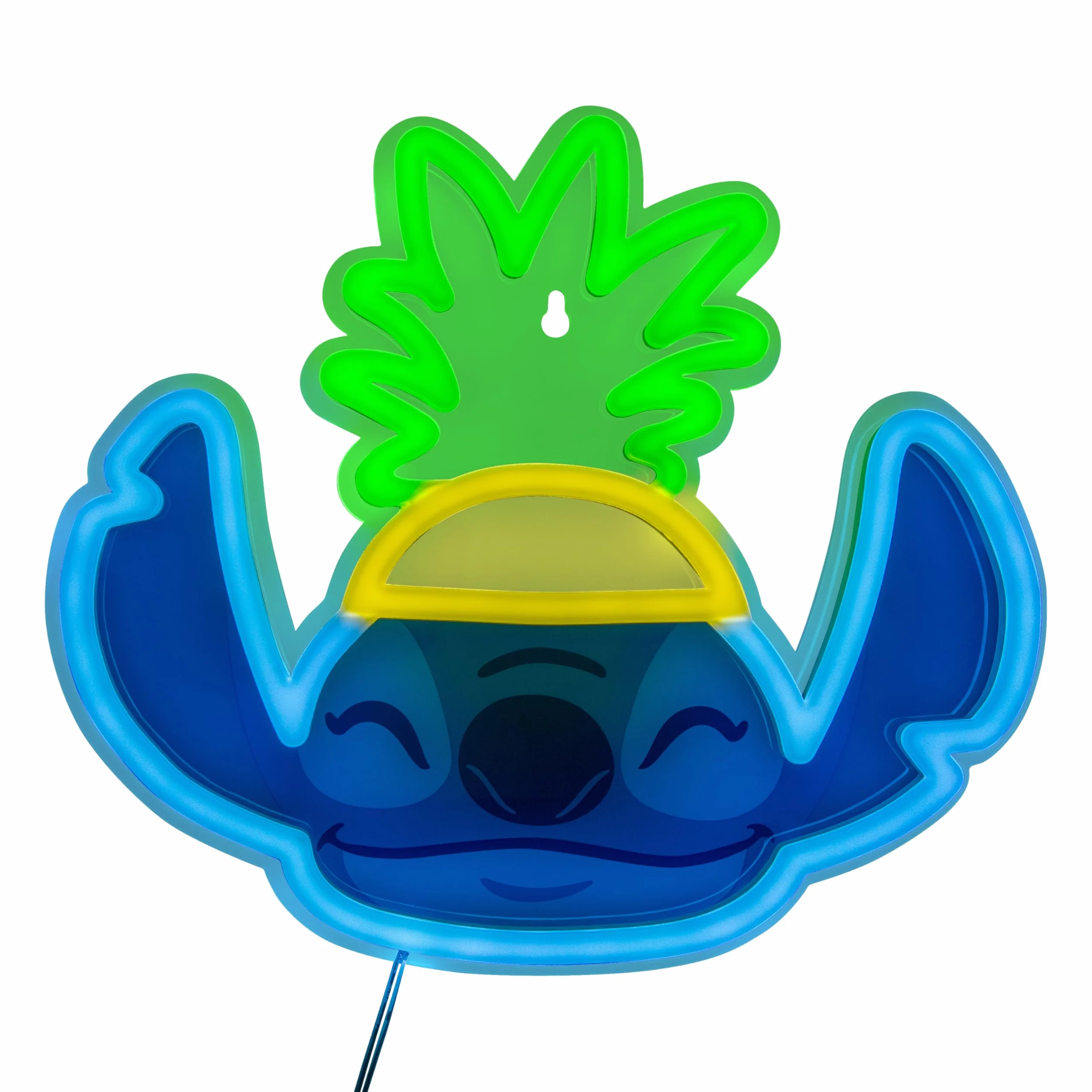 Paladone Applique murale néon LED Lilo & Stitch avec ananas, sous licence officielle Disney
