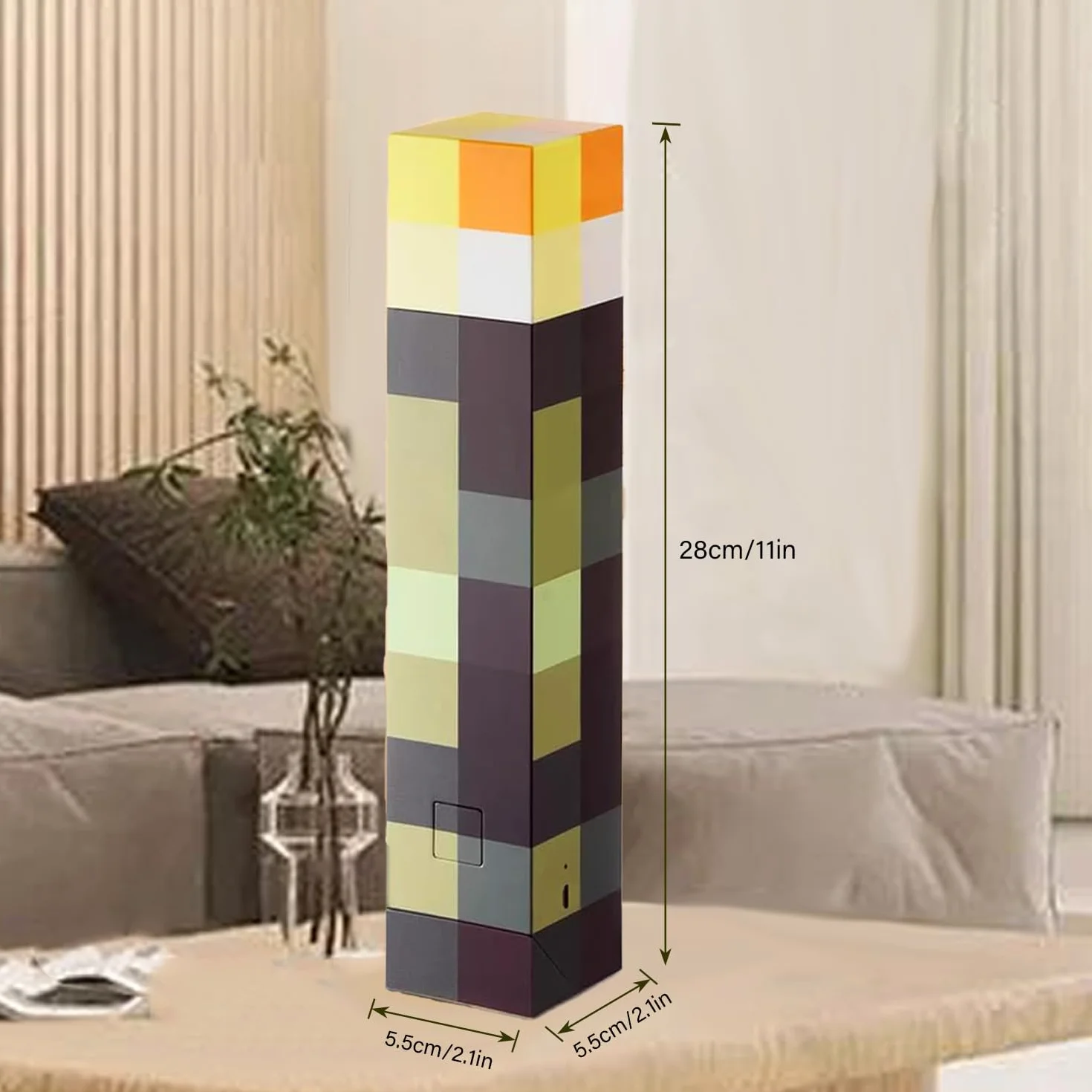 Lampe murale LED rechargeable USB portable jaune
