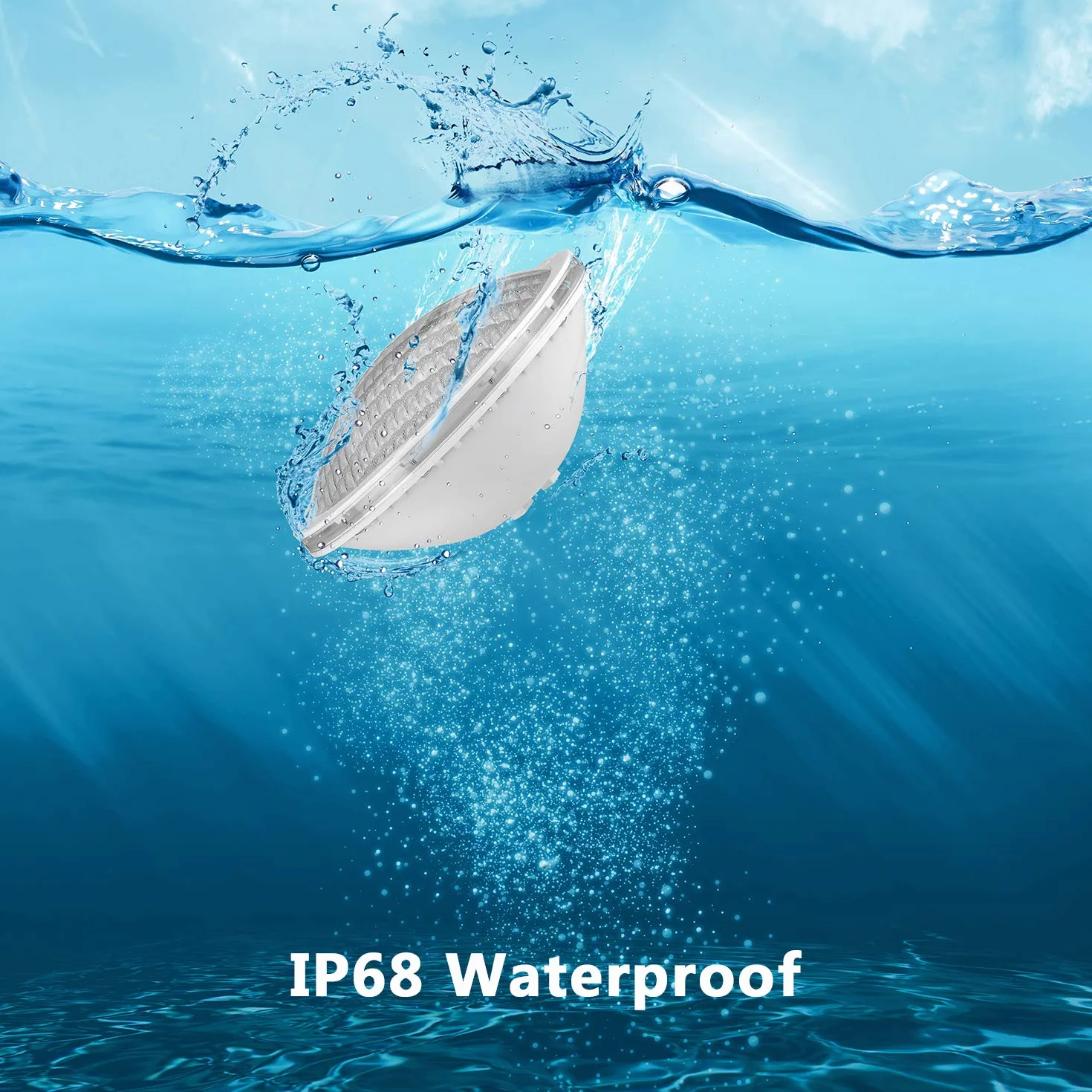 LyLmLe Lampe Piscine PAR56 18W Spot Etanche IP68 LED Submersible 12V DC/AC 6000K Blanc Froid