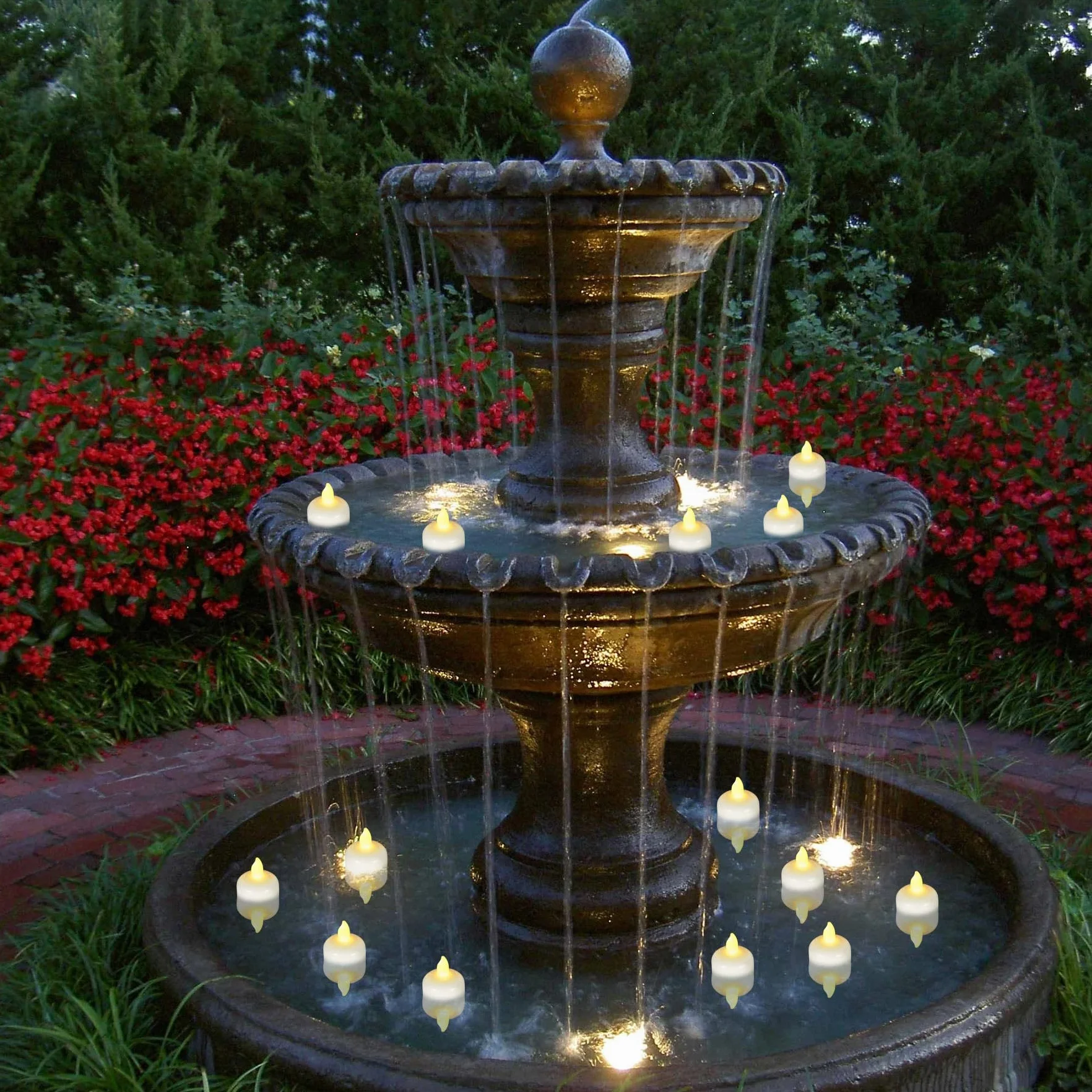 Bougies LED flottantes étanches Lot 96, sans flamme, blanches, pour mariage