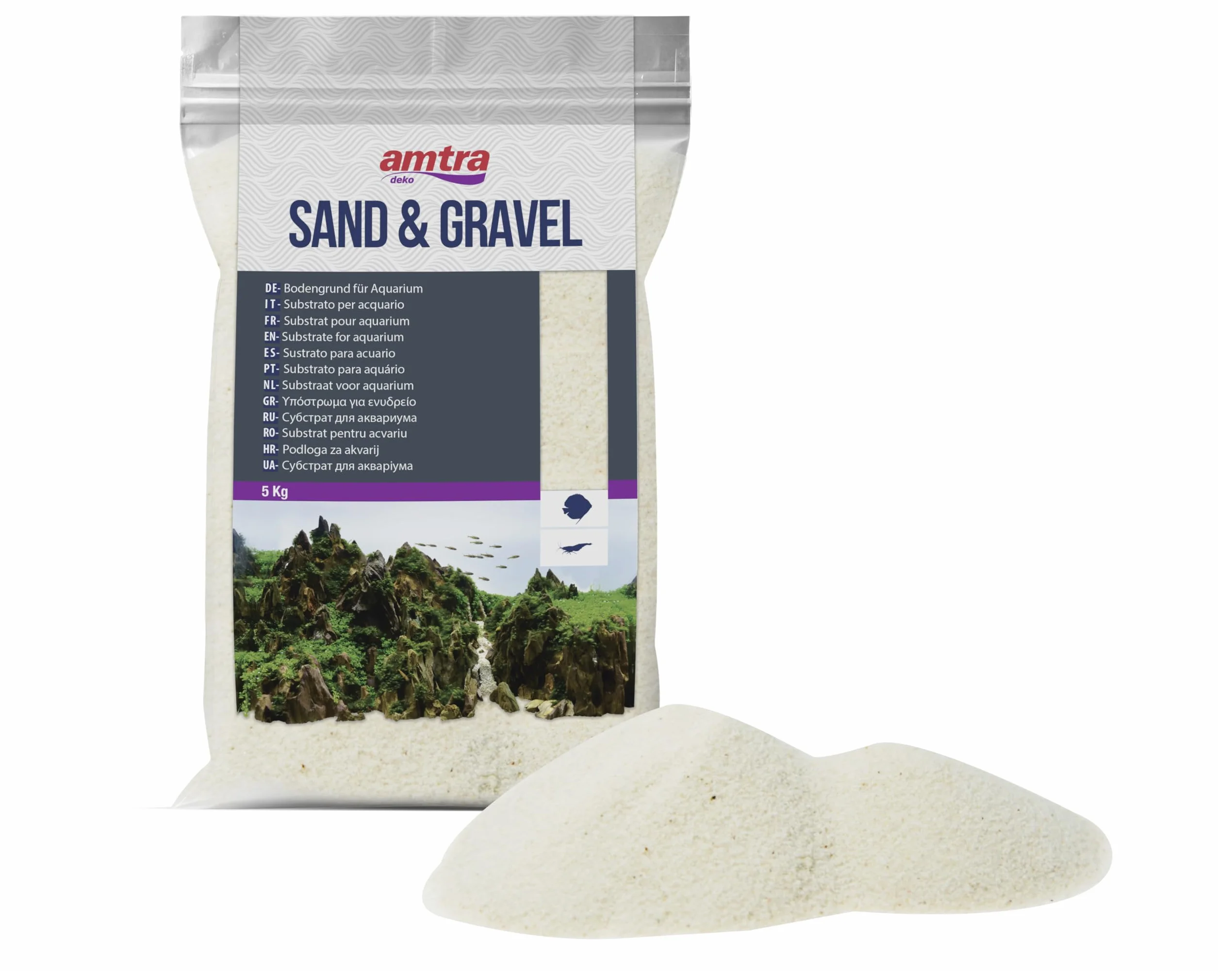 Amtra Sable Blanc Fin Aquariophilie 0.1-0.3 mm 5 kg