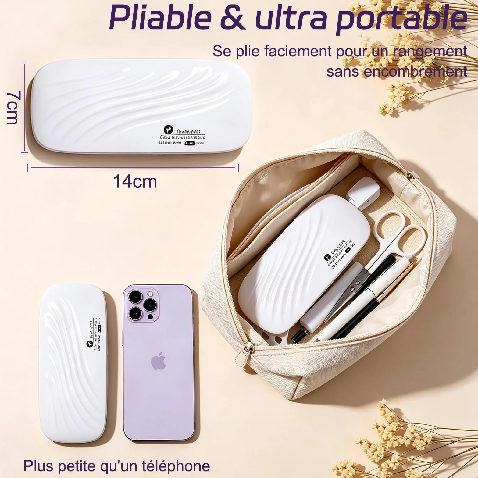 Lampe UV pour Résine 36W Mini Portable USB 12 LED Pliable Compatible Résine Époxy UV DIY Nail Art Modélisme