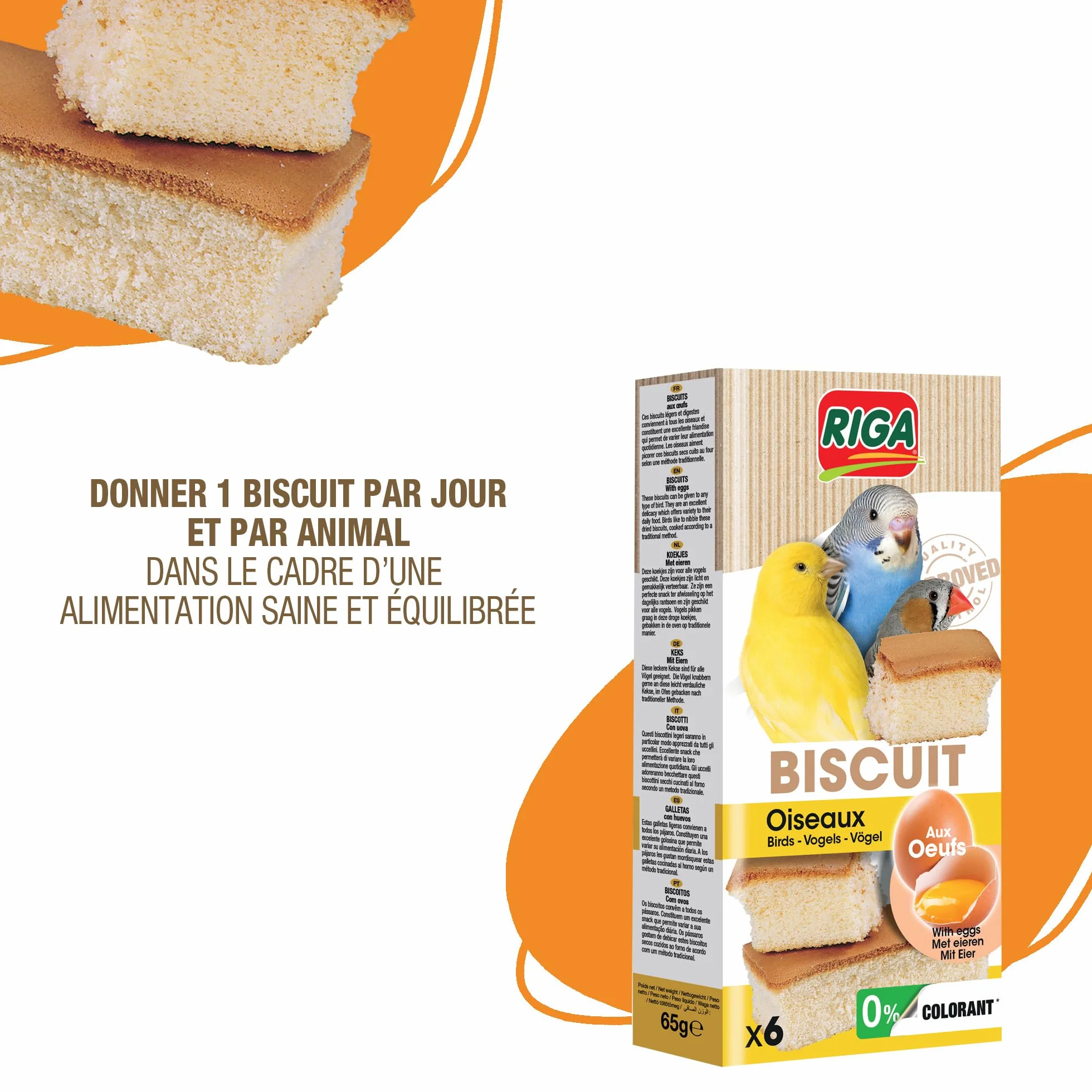 Biscuits Oiseaux aux Œufs Boîte de 6 (1 x 65 g)