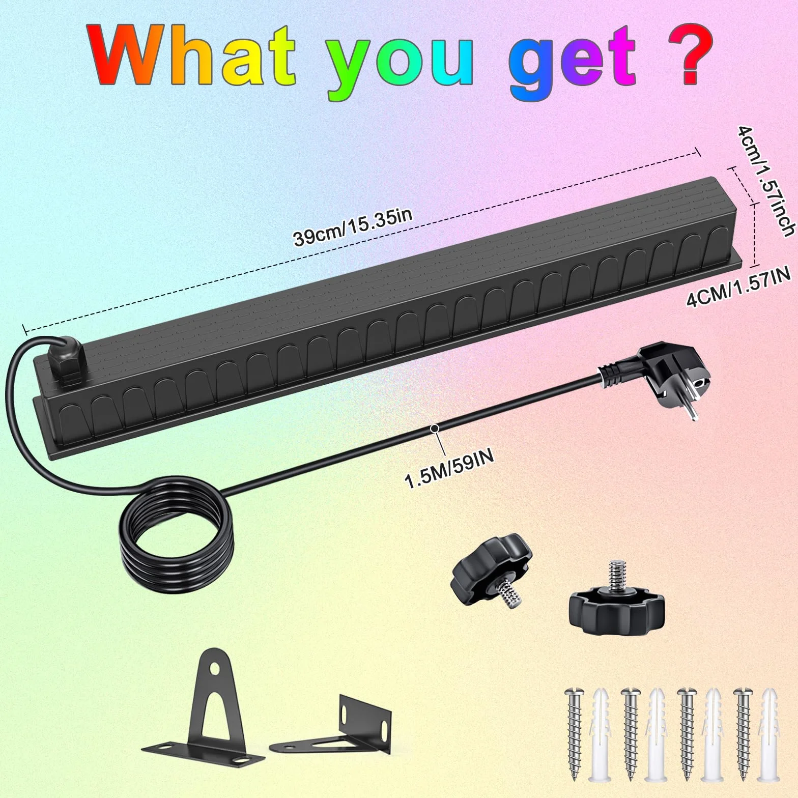 Projecteur LED RGB Barre 30W Extérieur avec Télécommande 360° Changement de Couleur
