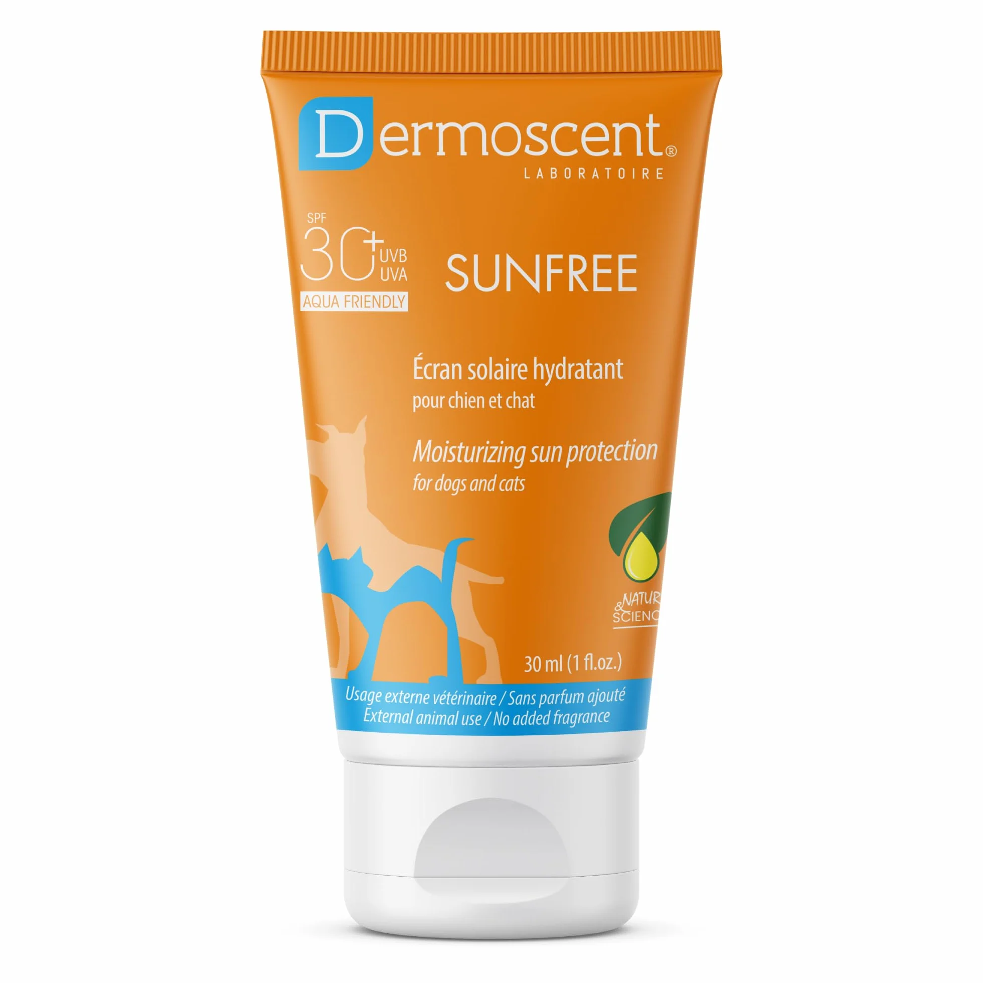 Dermoscent SunFREE SPF30+ Écran Solaire Hydratant Protection Minérale Non Grasse Résistant à l'Eau 30 ml