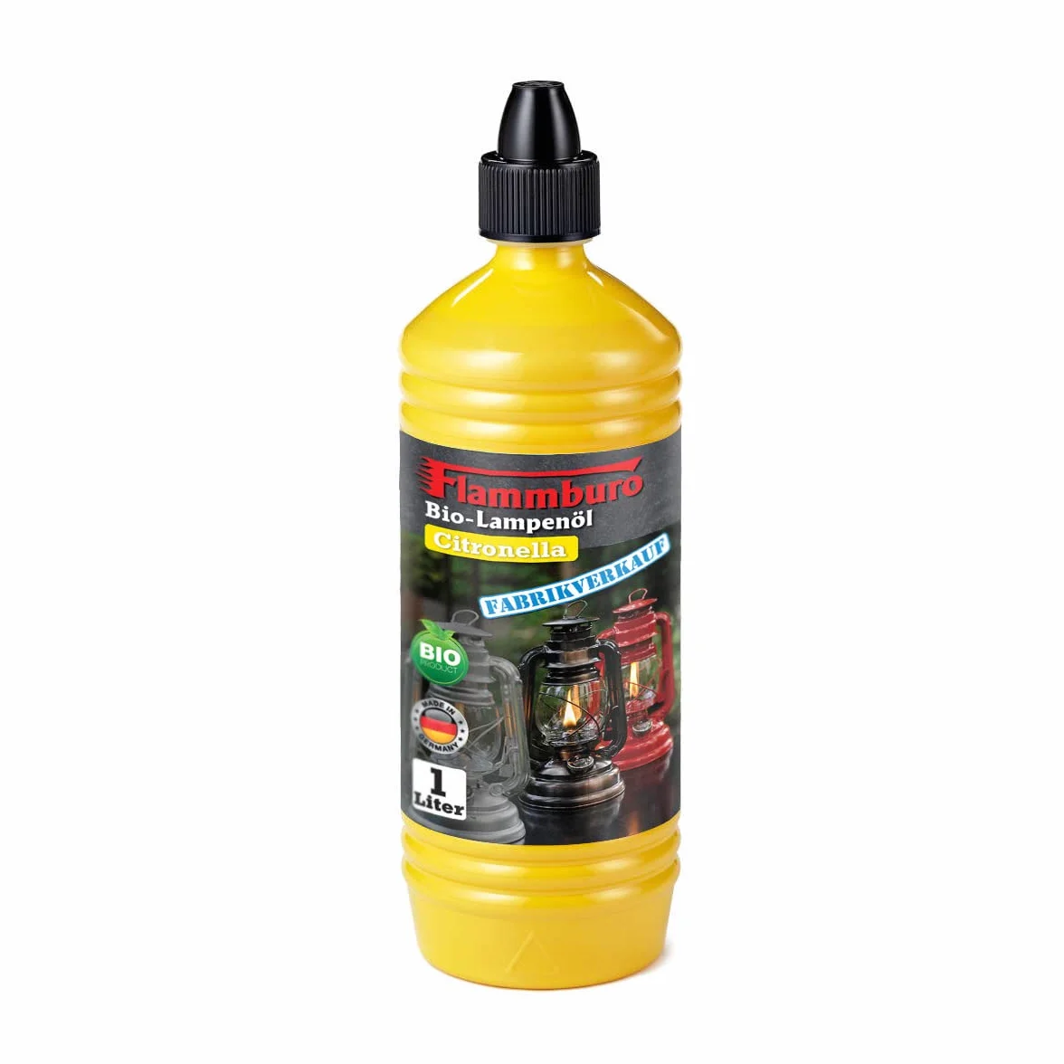 FLAMMBURO Lot de 6 bouteilles d'huile de lampe bio Citronella 6 x 1000 ml