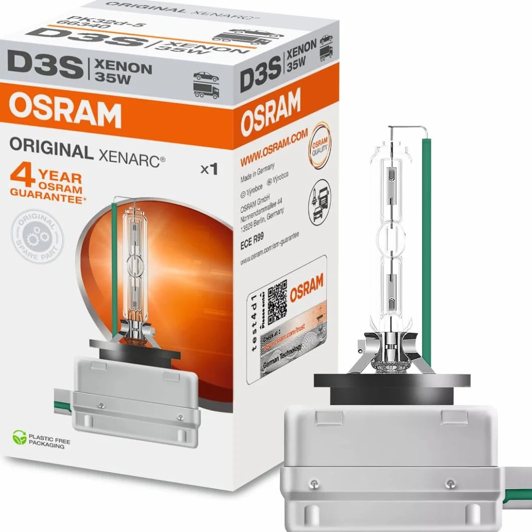 Osram 66340HBI Xenarc 35W D3S PK32D-5 4600K HID Xenarc foco de xenón (paquete de 2)