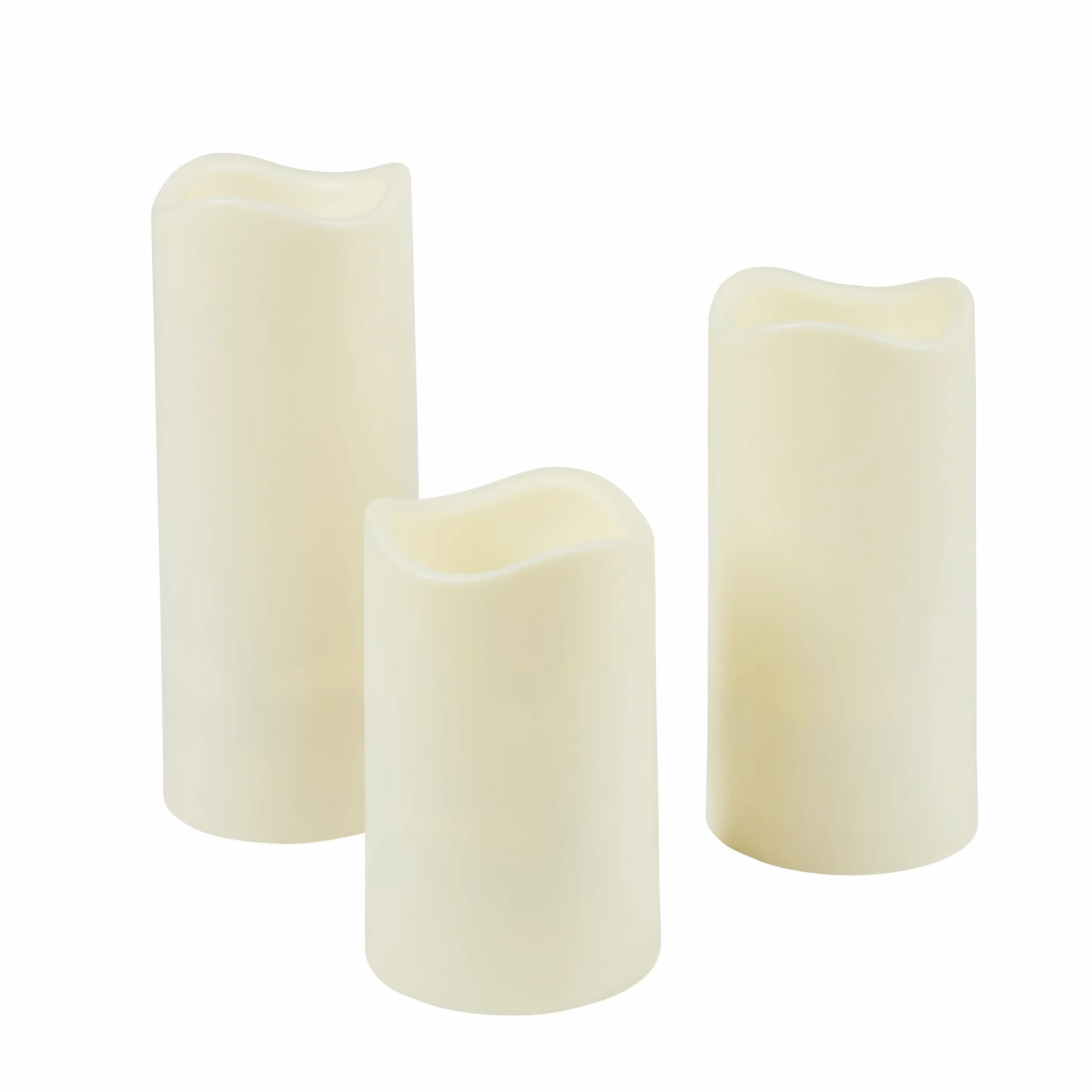 Lights4fun Lot de 3 Bougies Solaires LED Blanc Chaud Flamme Vacillante Étanche pour Extérieur