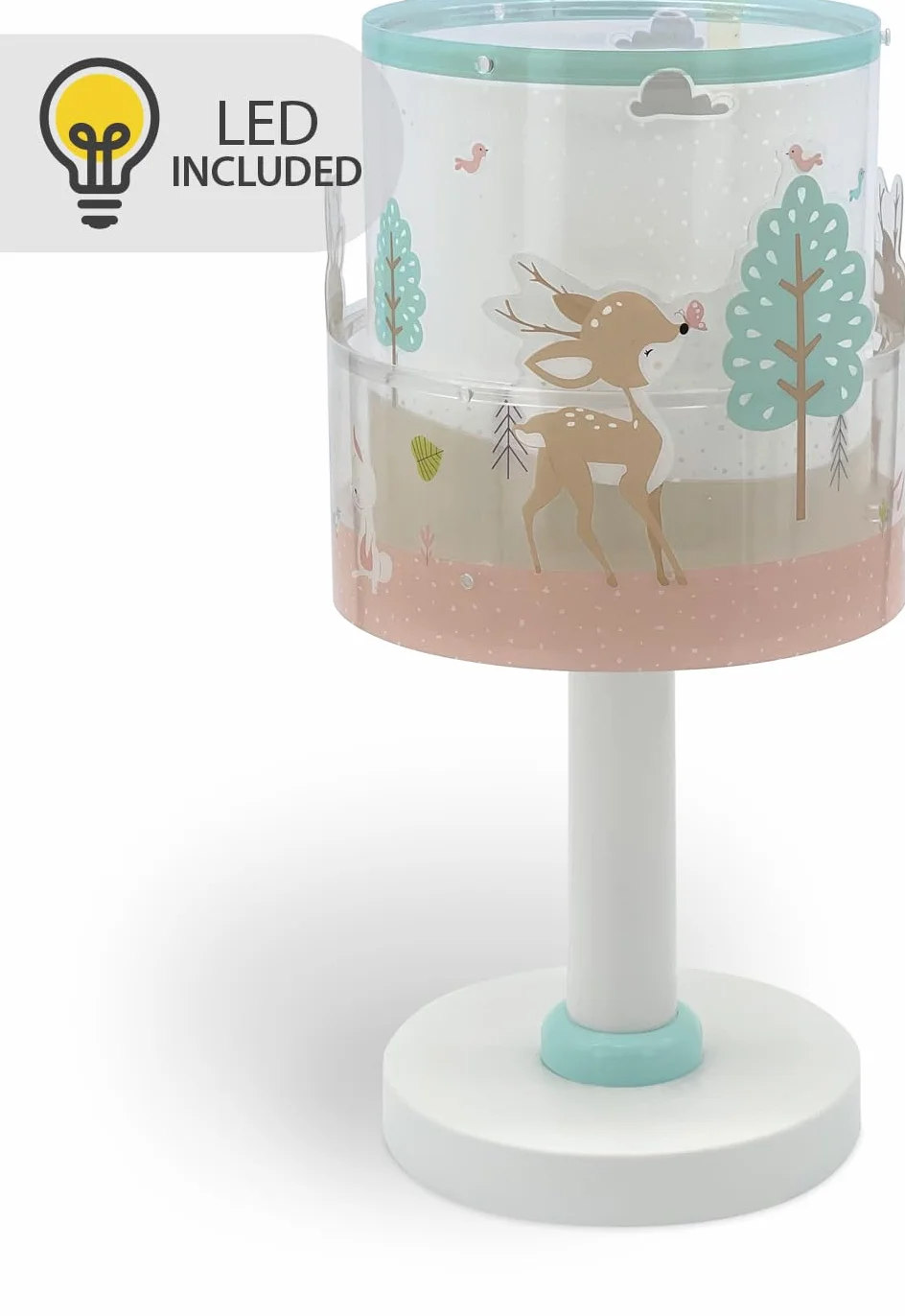 Dalber Lampe de chevet enfant Loving Deer Cerf G4 LED 4 W Ampoule incluse