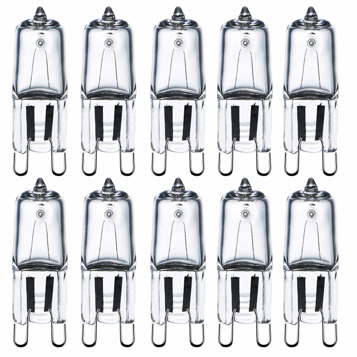 Ampoules halogènes G9 28W 230V 2800K Blanc Chaud Dimmable, Lot de 10