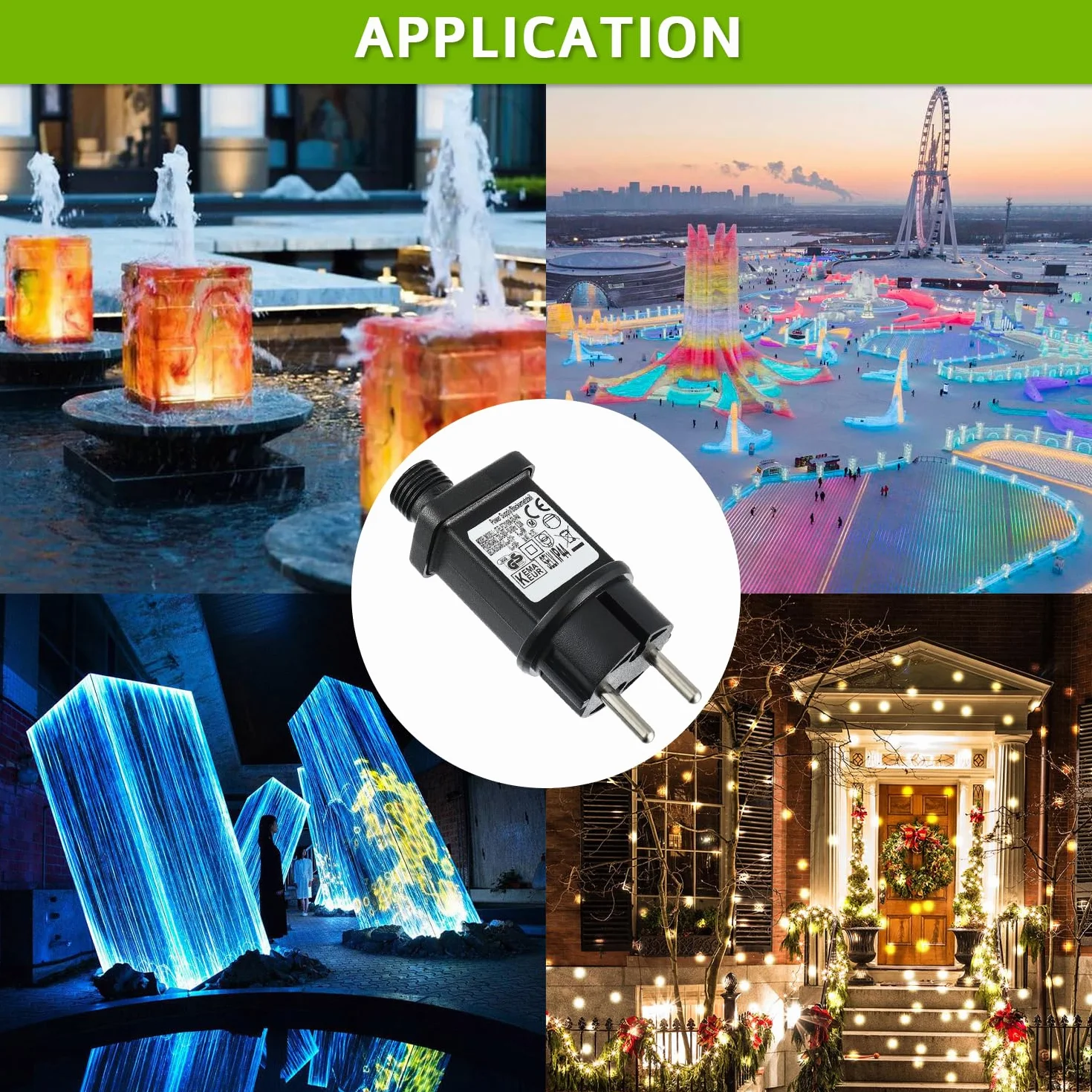 LED Transformateur 31V 9W IP44 avec Minuterie 8 Modes pour Lumières de Décoration