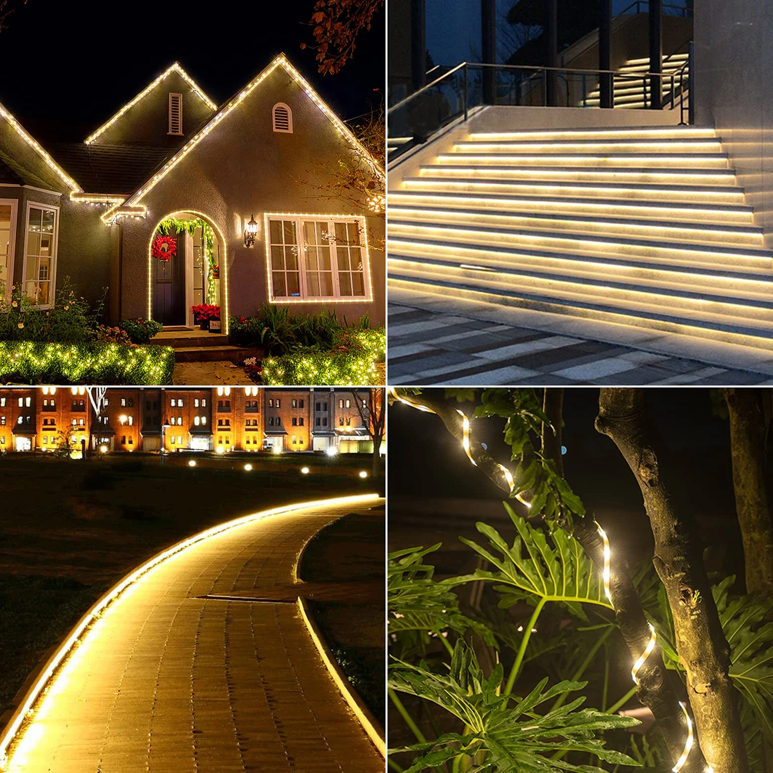 Speed Guirlande lumineuse à LED étanche IP65 50m blanc chaud