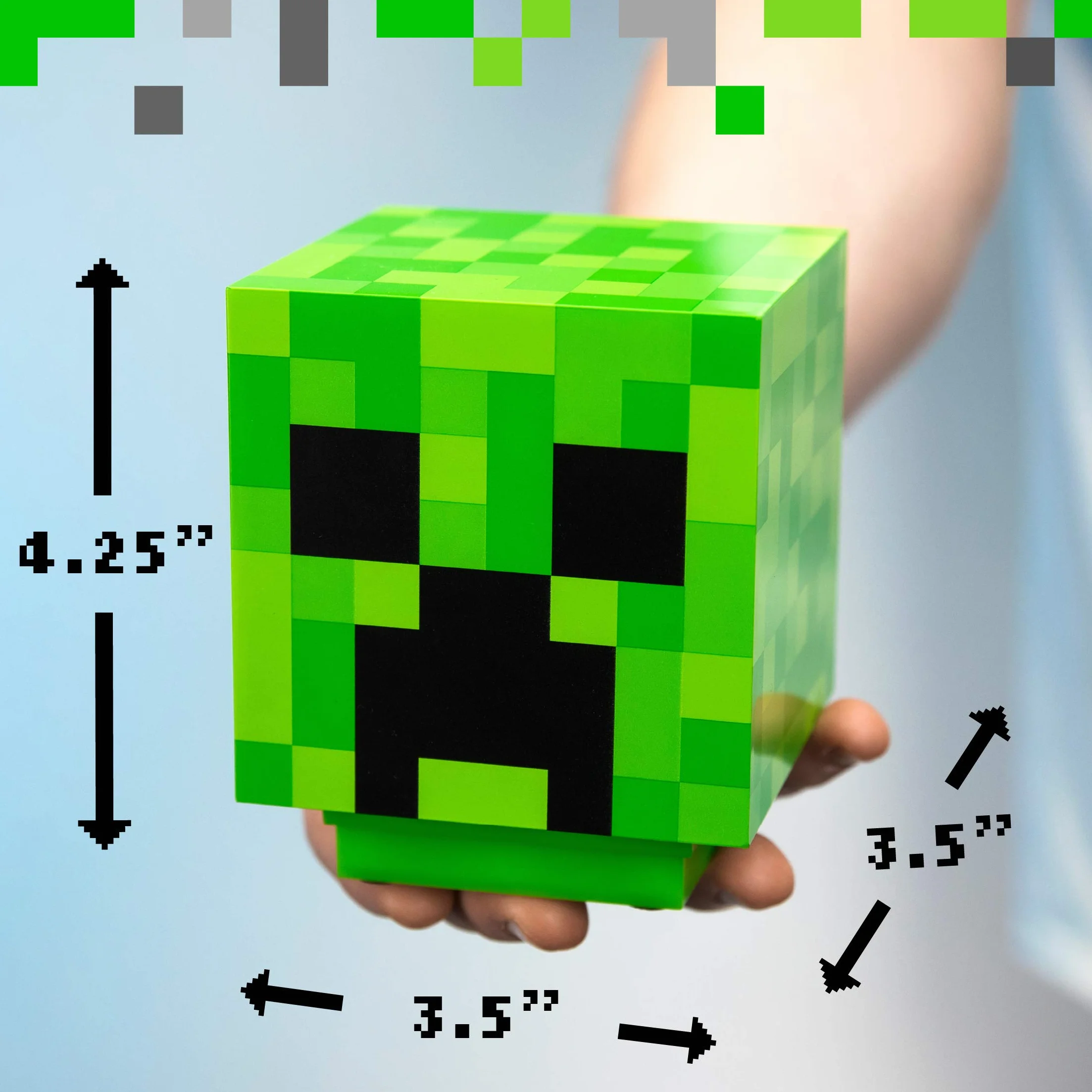 Lampe de Bureau Minecraft Creeper avec Sons Officiels - Lampe de Nuit Portable pour Chambre Gamer