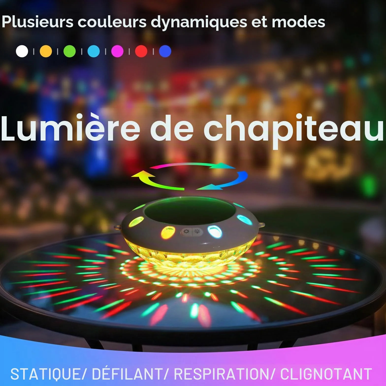 AearKing Lumière Piscine Flottante LED RVB avec Télécommande, IP68 Étanche 1 Pièce