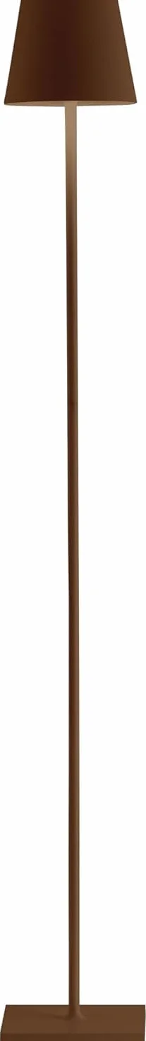 Zafferano Lampada Poldina L Lampadaire Rechargeable Sans Fil Contrôle Tactile Dimmer 2200-3000 K Hauteur Réglable 52-122 cm Couleur Corten