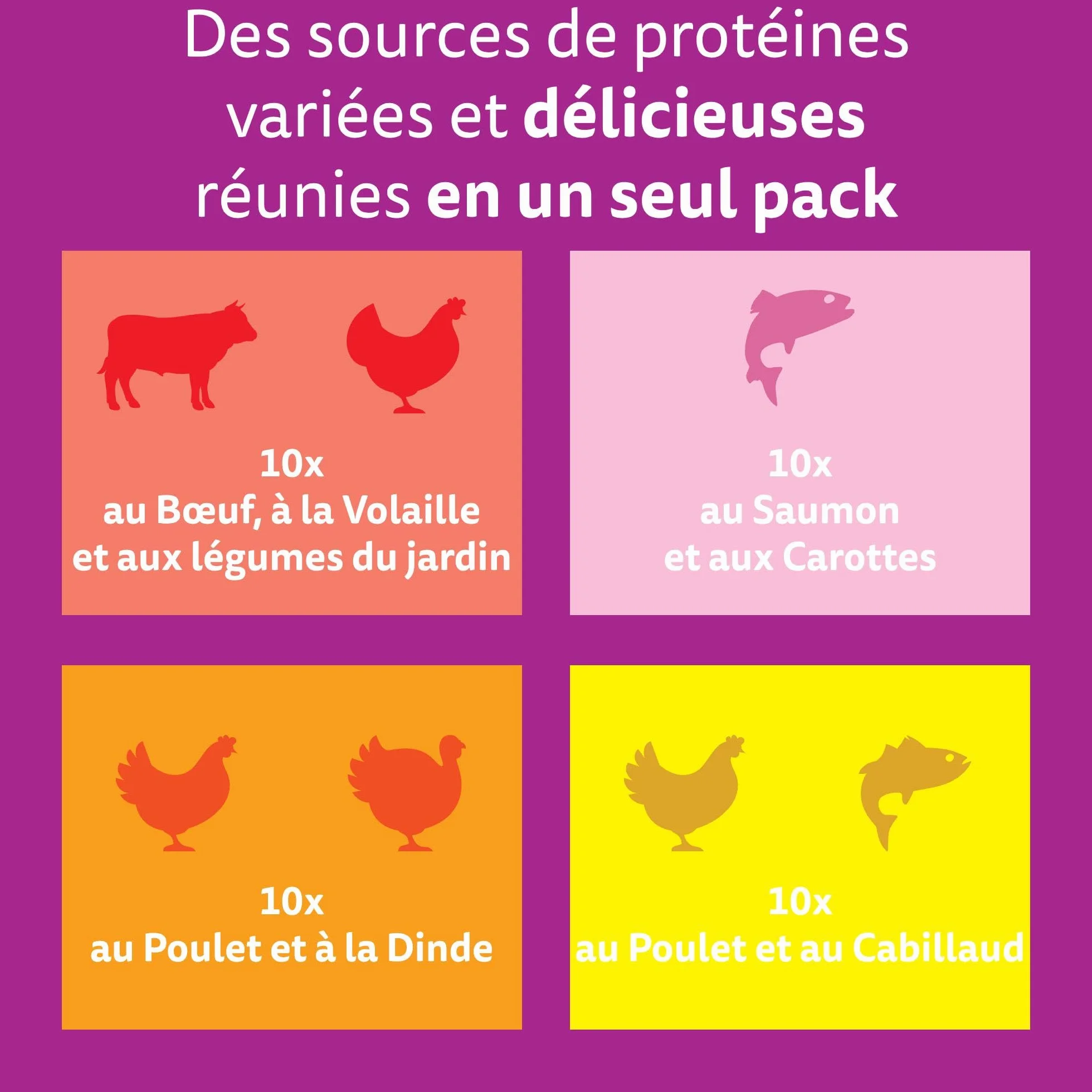 WHISKAS TASTY MIX Aliment humide Sauce Chat adulte 40x85g Sélection du chef