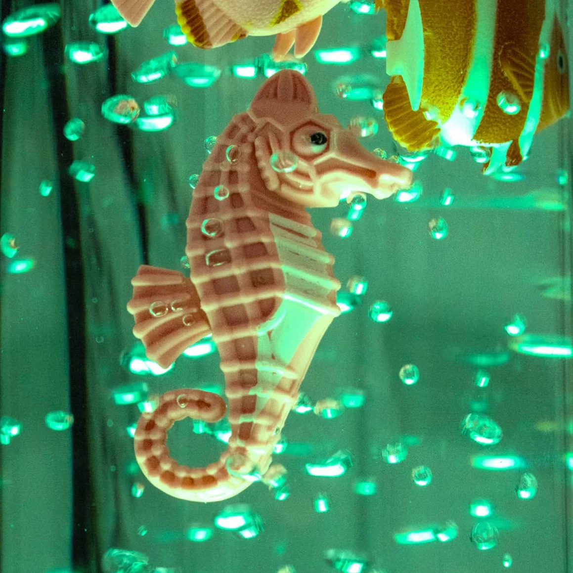 Global Gizmos 45169 Large Sea Creature Jellyfish Seahorse Bubble Lamp Metallic Blue 90cm