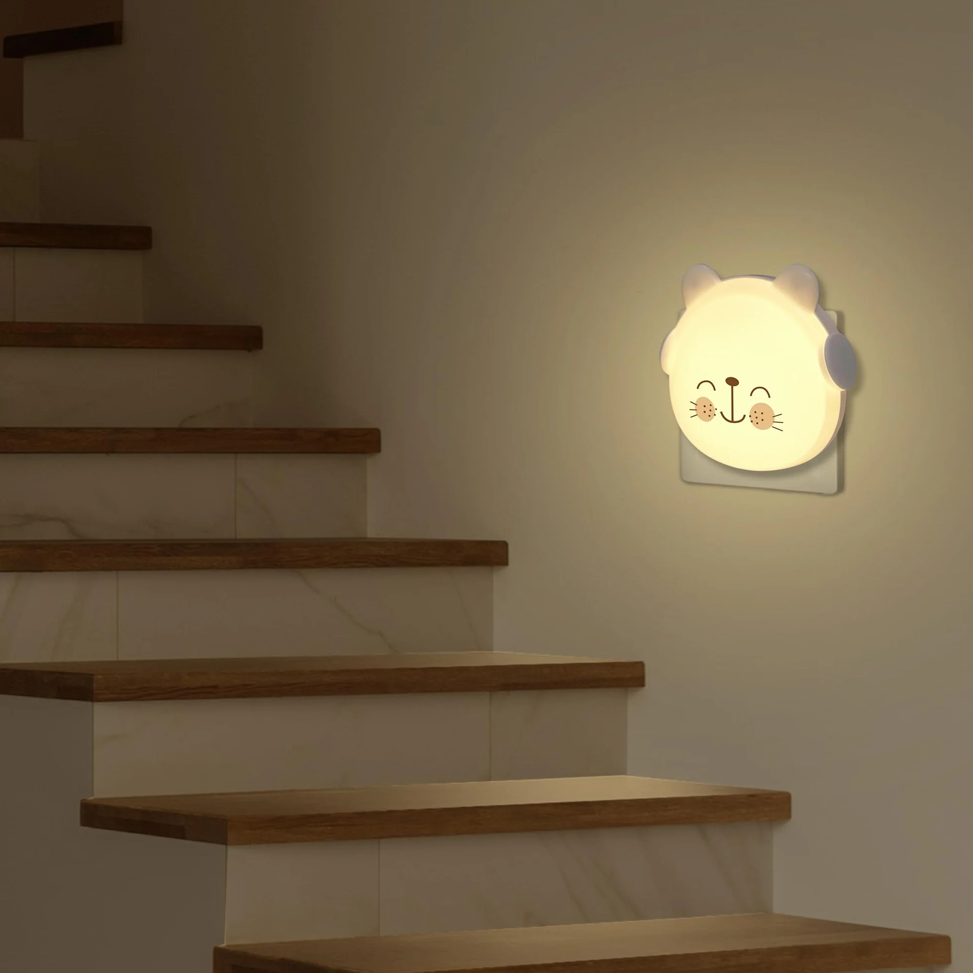 Annmore Veilleuse Bebe sur Prise Lampe Chevet Enfant Chambre Veilleuse Murale LED