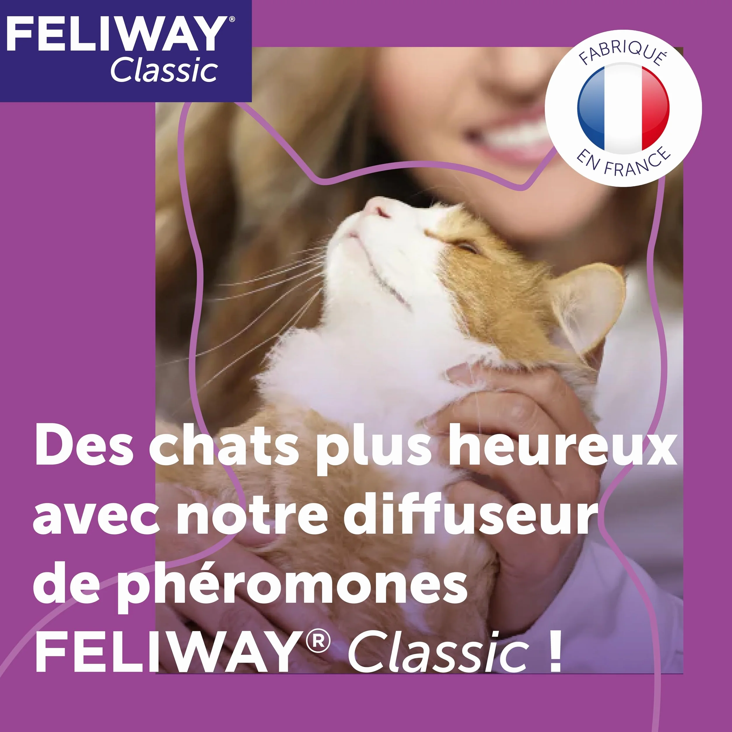 FELIWAY Classic 30 Jours Diffuseur de Phéromones Apaisantes pour Chats + Recharge 48 ml