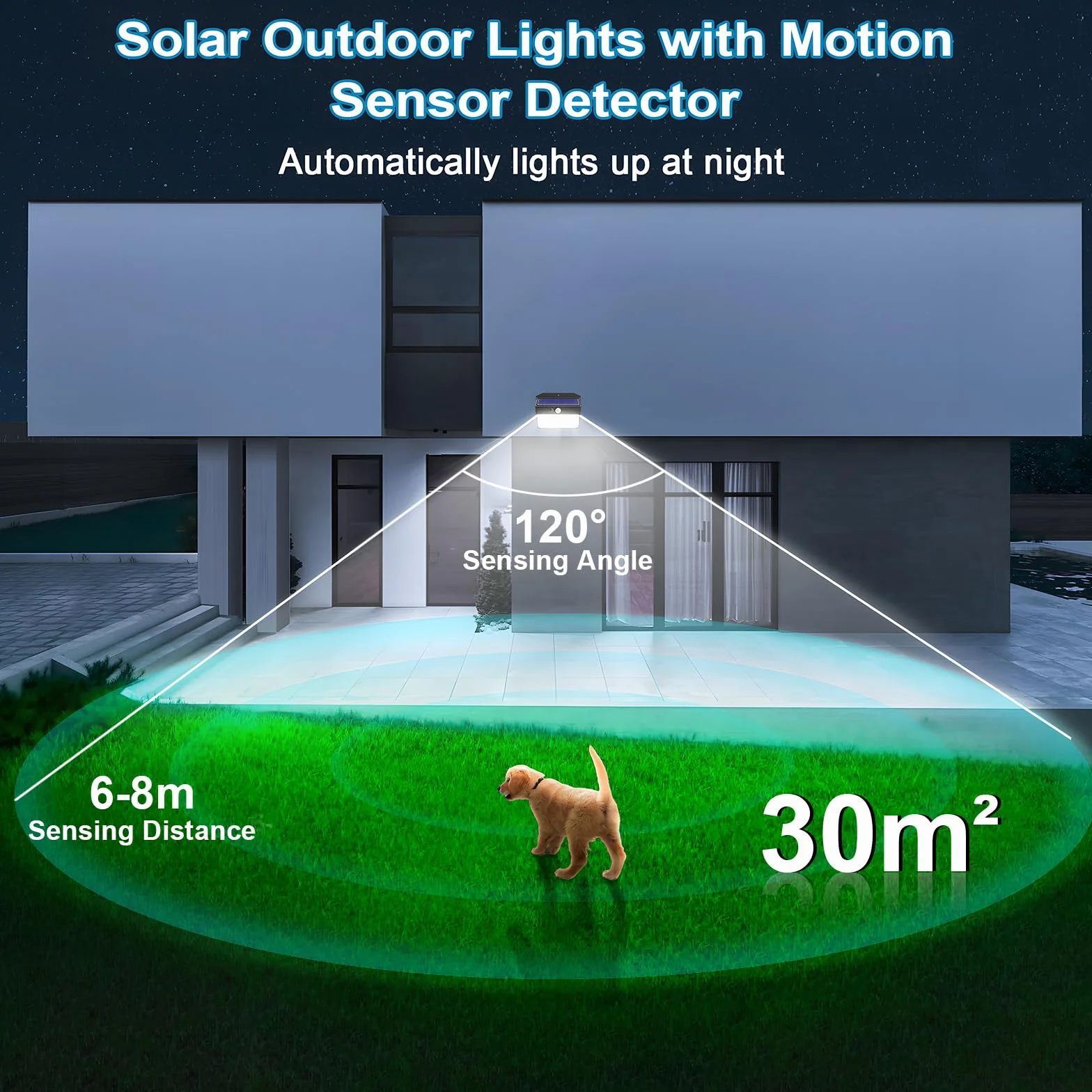 SIGRILL Lampe Solaire Exterieur 150LED avec Détecteur de Mouvement IP65 Etanche Lot de 6