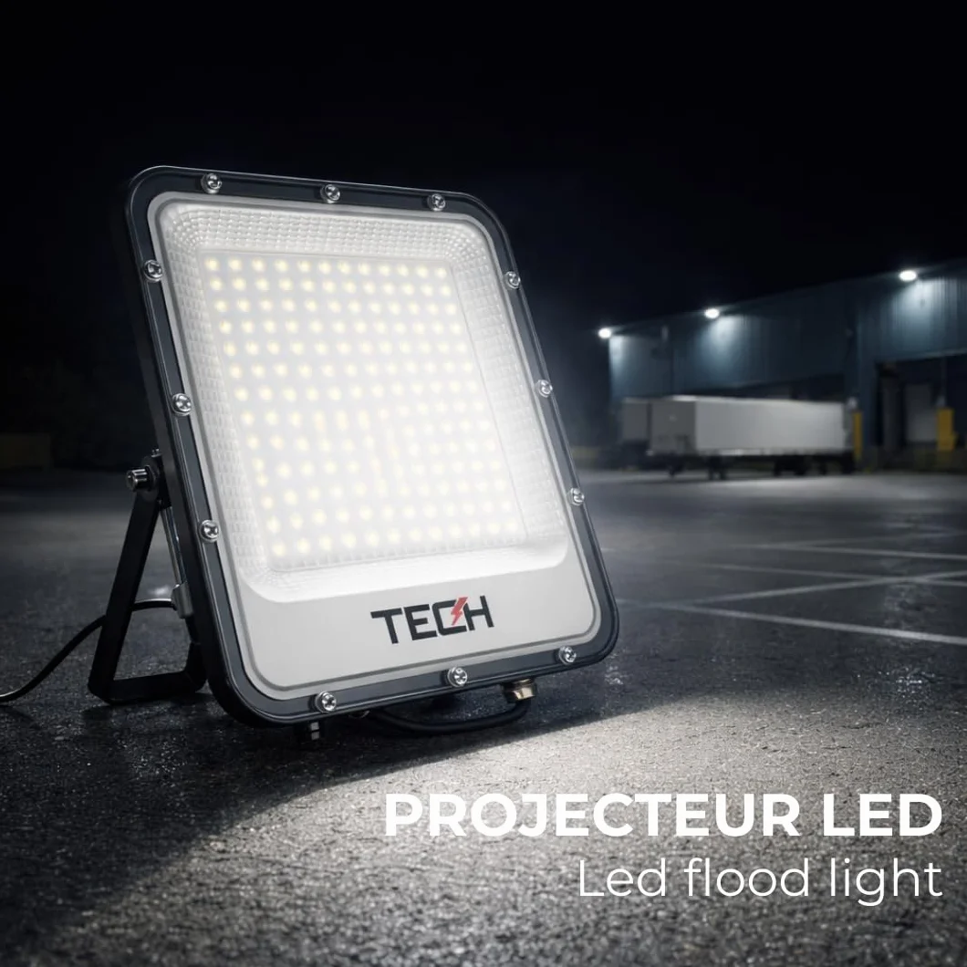 Projecteur LED Extérieur 100W IP66 Étanche 4000K Lumière Neutre Angle 120°