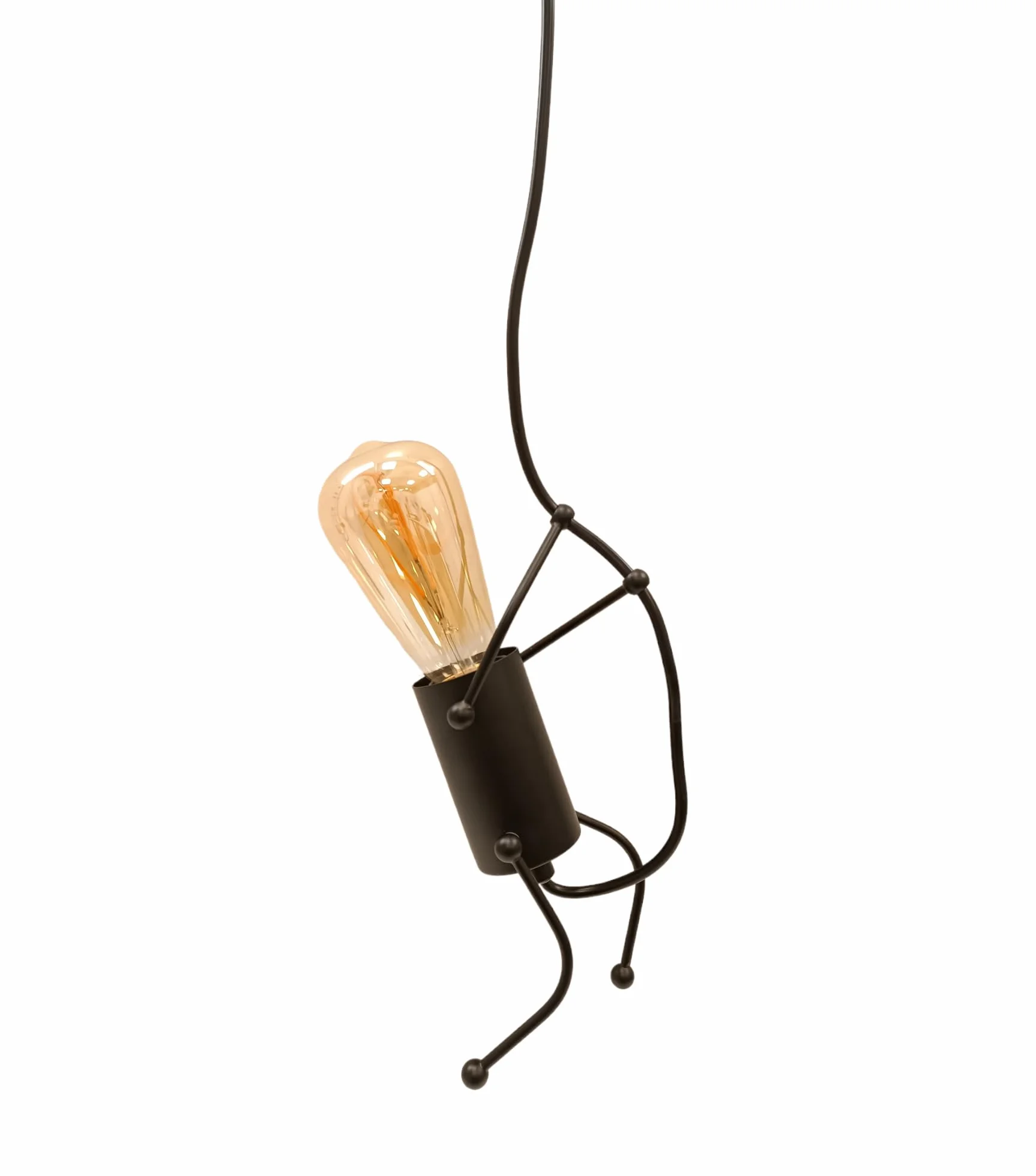Barcelona LED LV418 Lampe suspension plafond créative humanoïde vintage moderne E27 noir