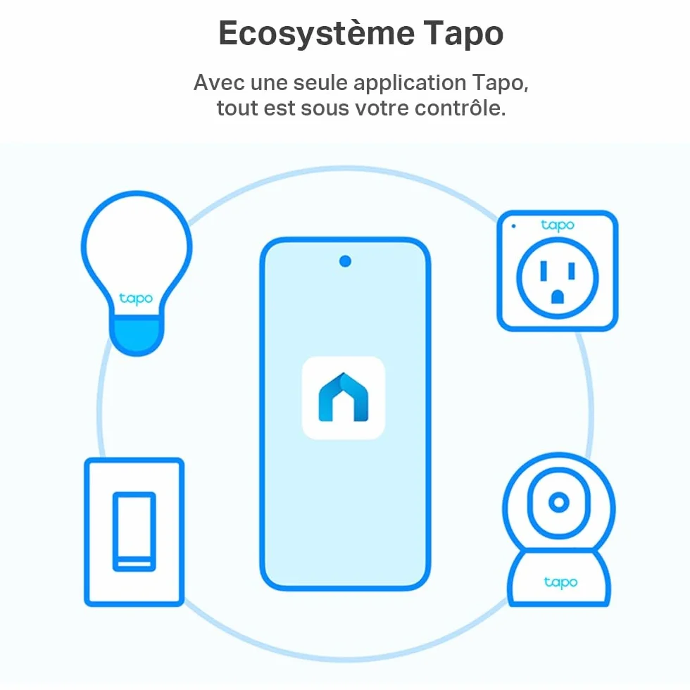 Tapo Ampoule Connectée WiFi LED E27 Multicolore 2500K-6500K Dimmable 8.7W 806Lm Compatible Alexa Google Home L530E