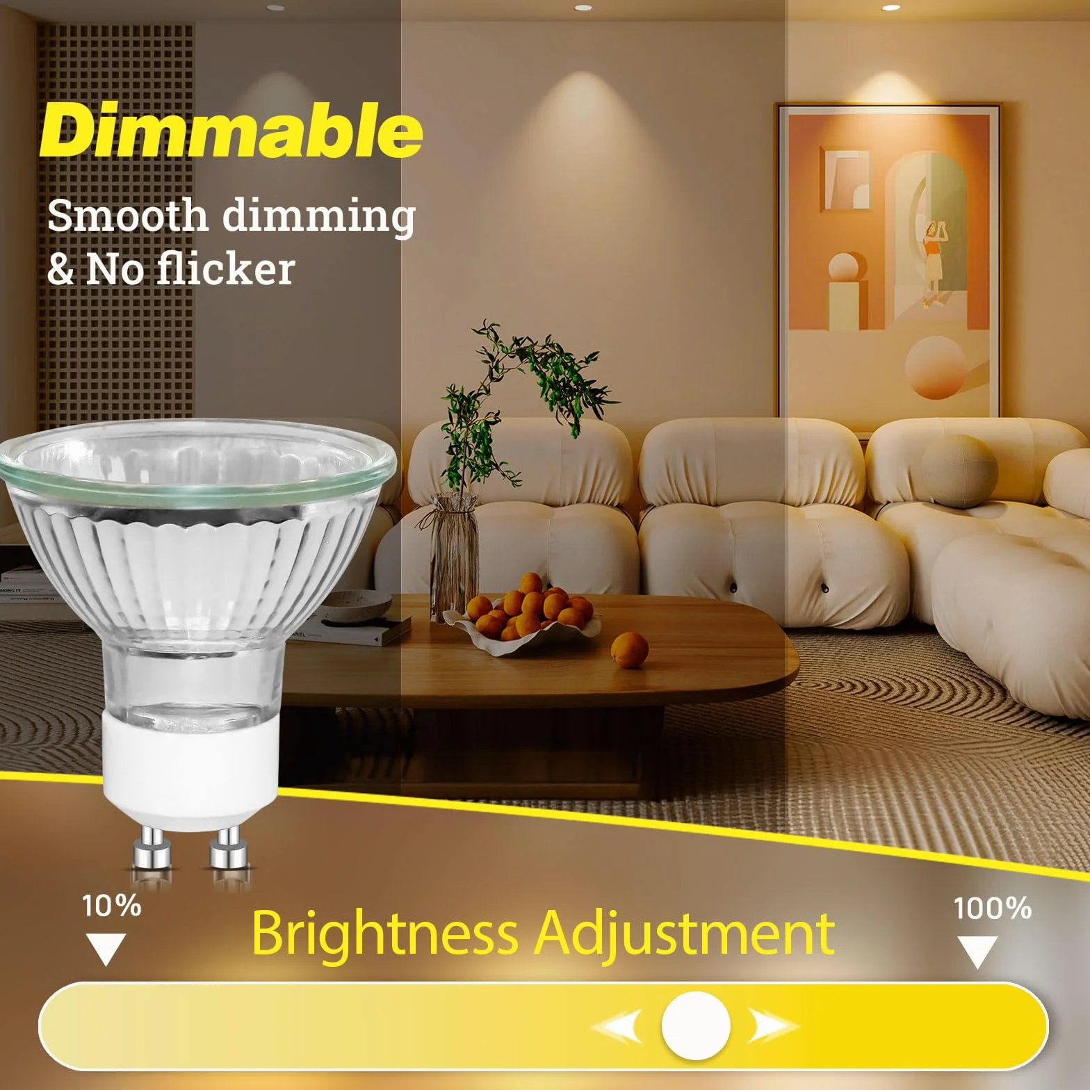 Ampoule Projecteur GU10 50W Dimmable 500LM Blanc Chaud 2800K AC 230V Lot de 2