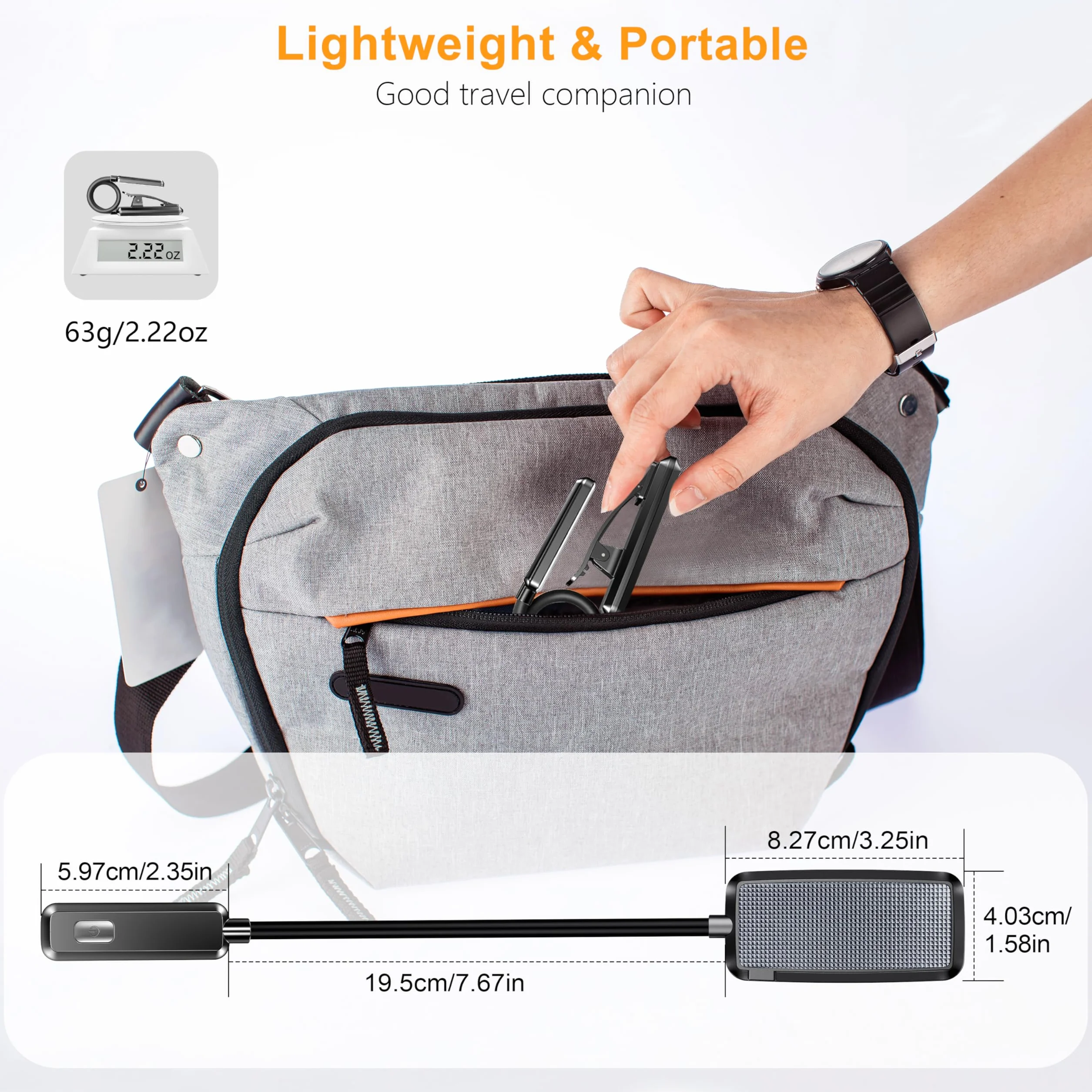 Gritin Lampe de Lecture Rechargeable 9 LED Liseuse Clip Gradation Progressive 3 Modes Protection des Yeux 360° Cou Flexible