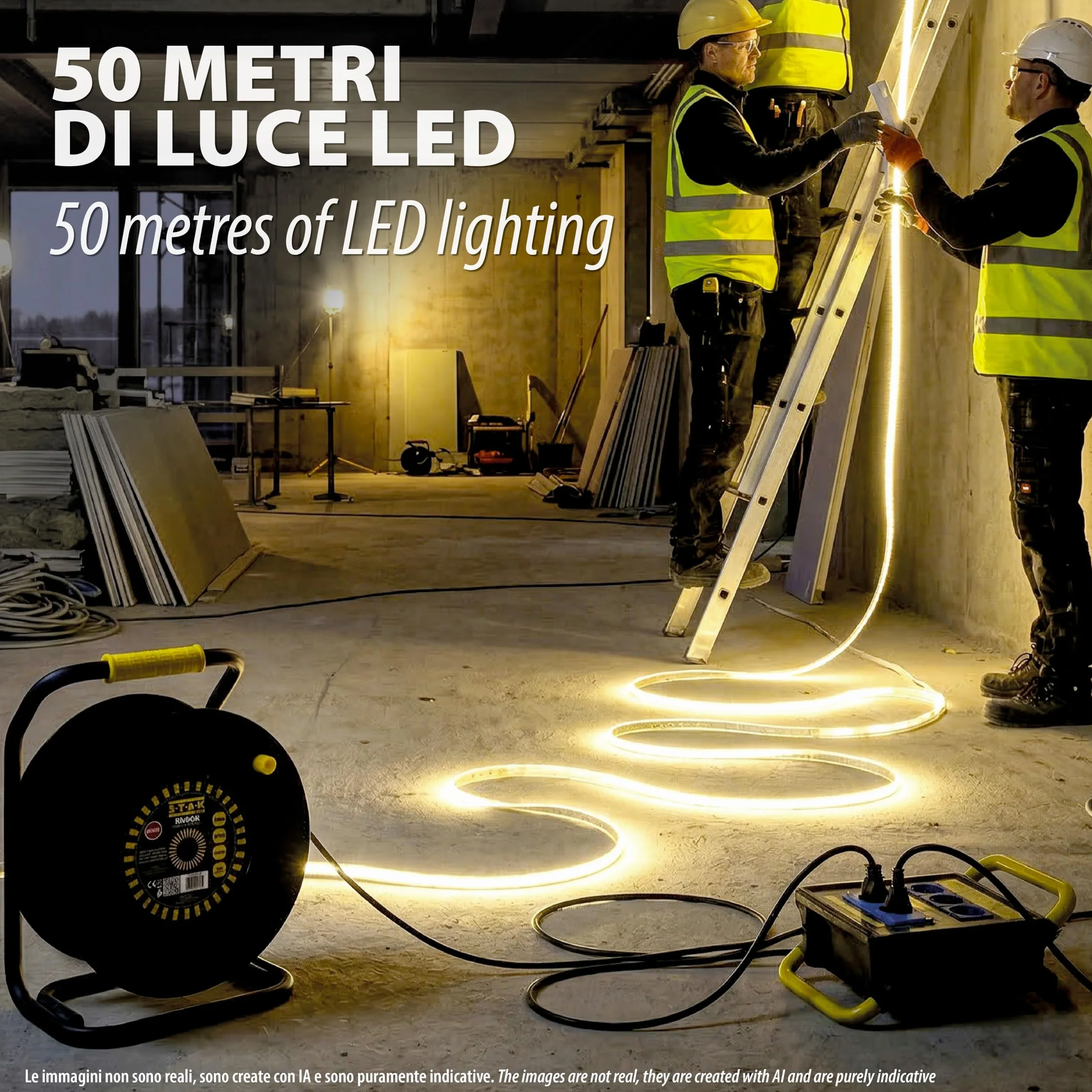Velamp Ribbon 50m LED-Streifen IP65 65.000 Lumen Noir