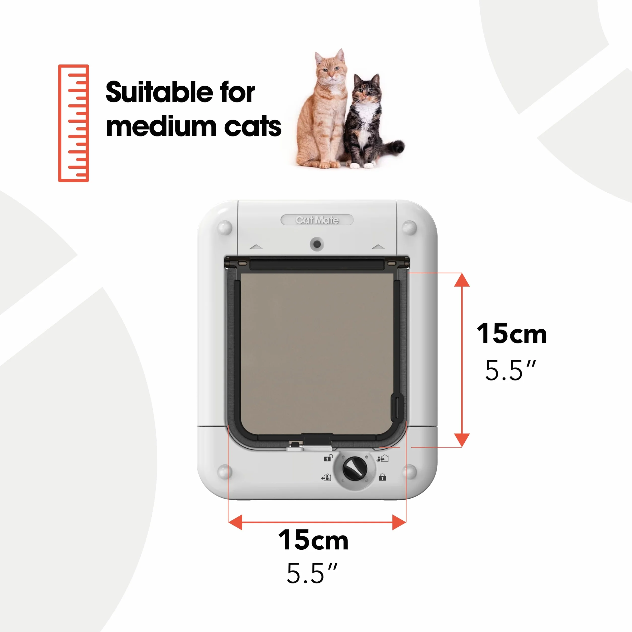 Cat Mate Chatière à Micro Puce pour Chat Blanc