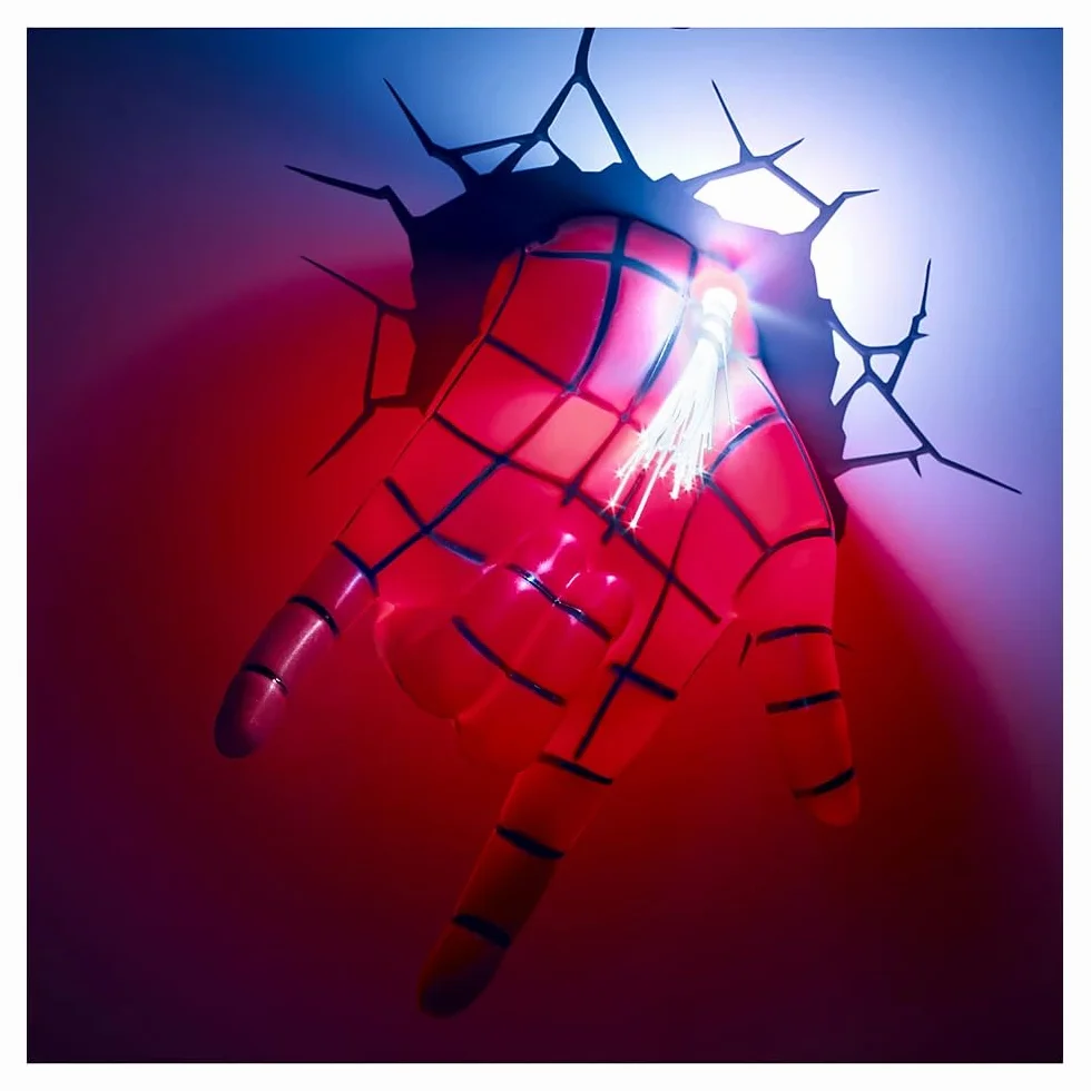 3D Light FX Spiderman Applique Murale LED Plastique Rouge