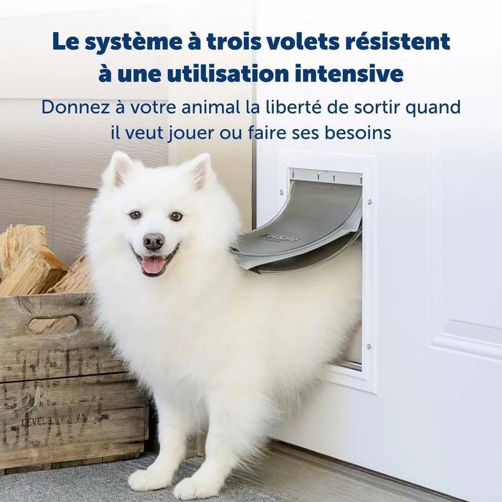 PetSafe Porte pour Animaux de Compagnie Triple Volet Économie d'Énergie Grande