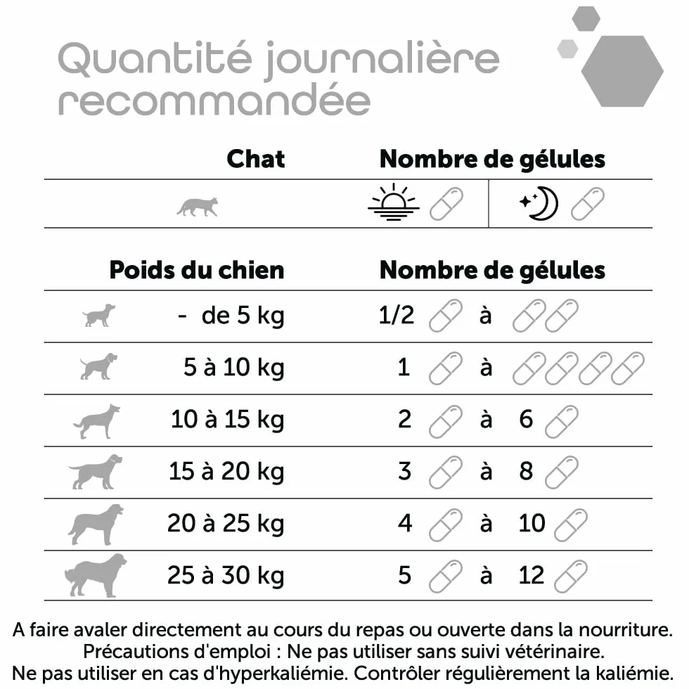MP Labo K for Cat 60 Gélules Riche en Potassium pour Chien et Chat