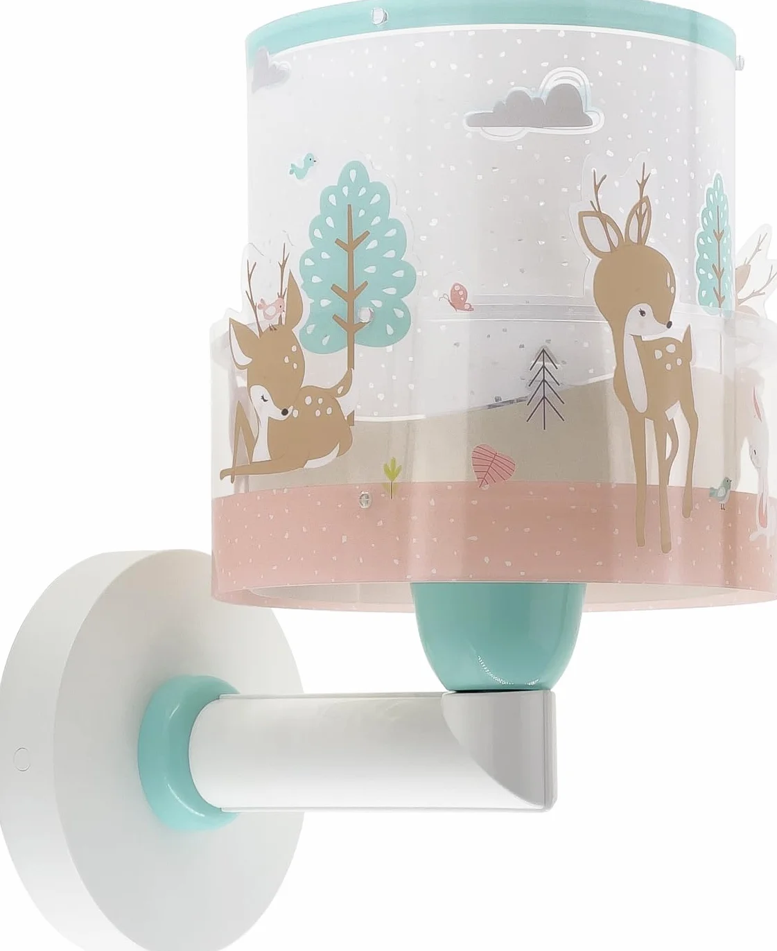 Dalber Applique Murale Enfant Loving Deer Cerf Rose E27