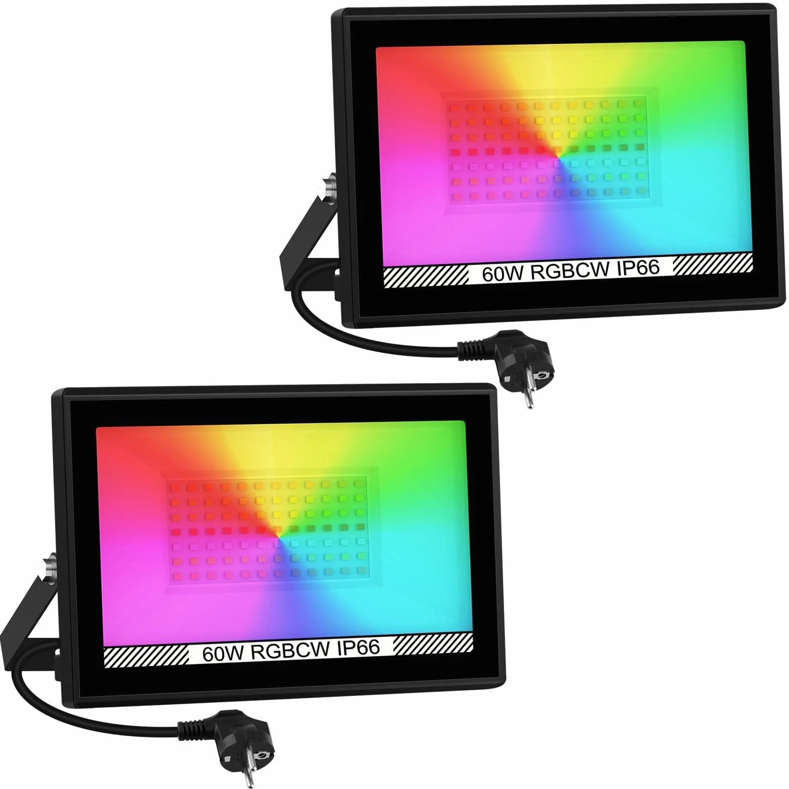 Projecteur LED Extérieur 60W T-SUNUS Bluetooth IP66 16 Millions Couleurs