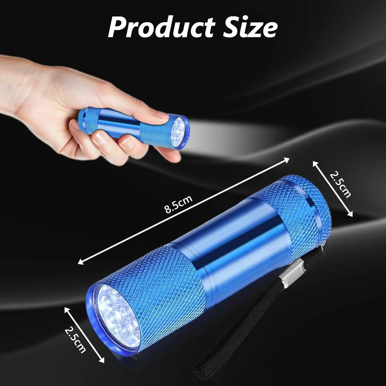 flintronic 5 Pièce Mini Lampe de Poche LED Aluminium avec 15 Piles AAA Étanche