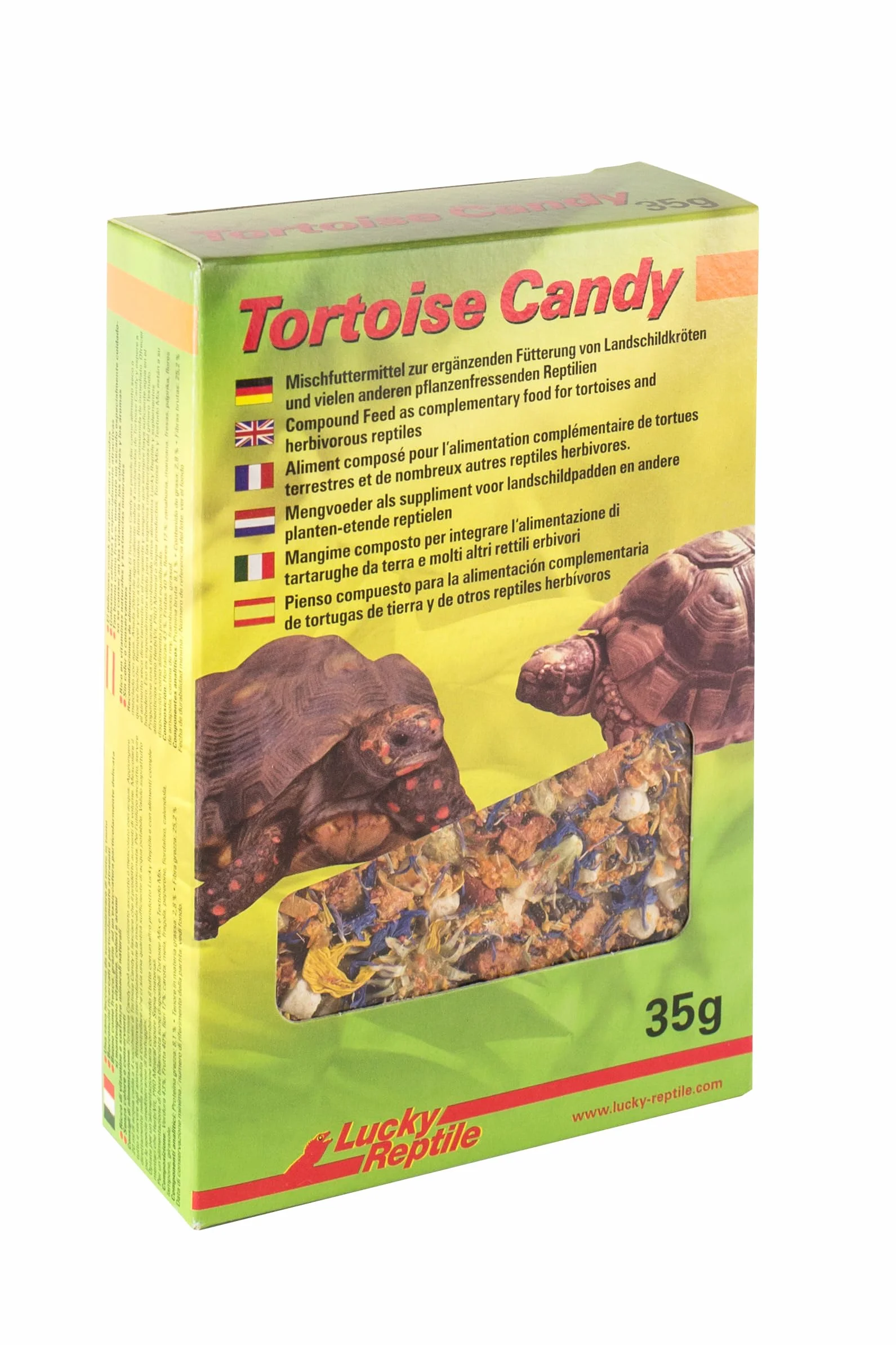 Lucky Reptile Tortoise Candy 35g - Aliment composé pour Tortues terrestres et Reptiles herbivores