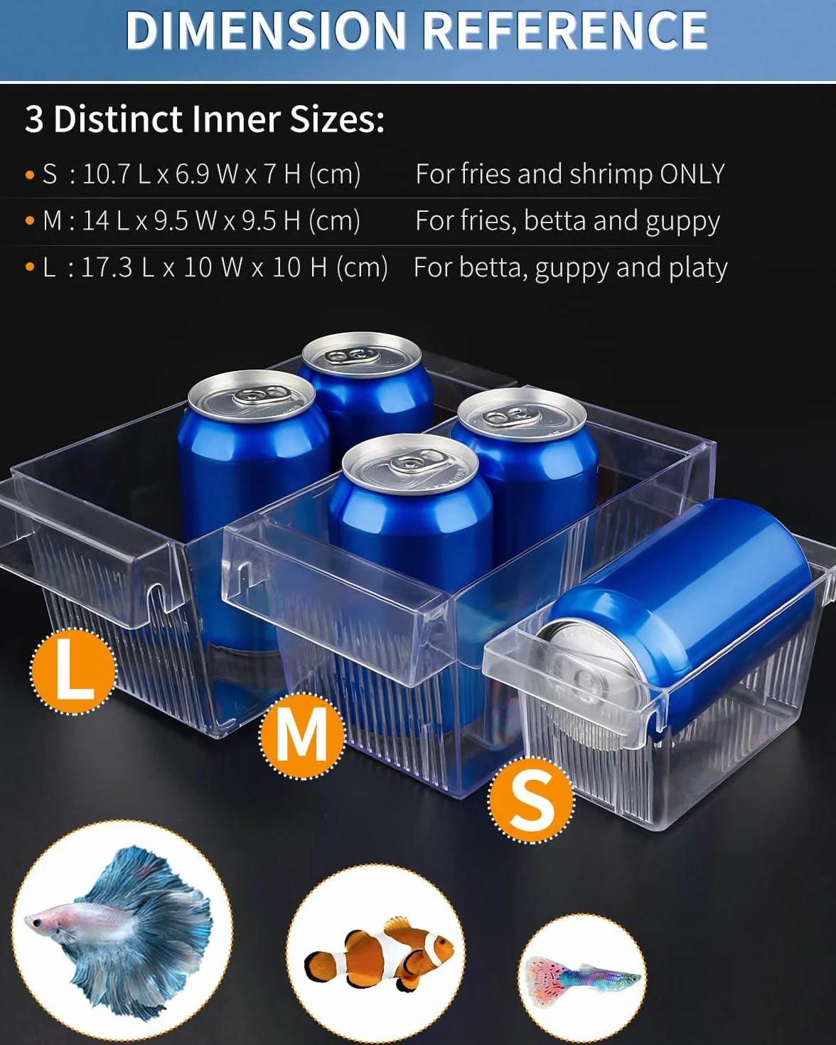 Pawfly Boîte d'Incubation pour Poissons d'Aquarium en Acrylique avec Ventouses