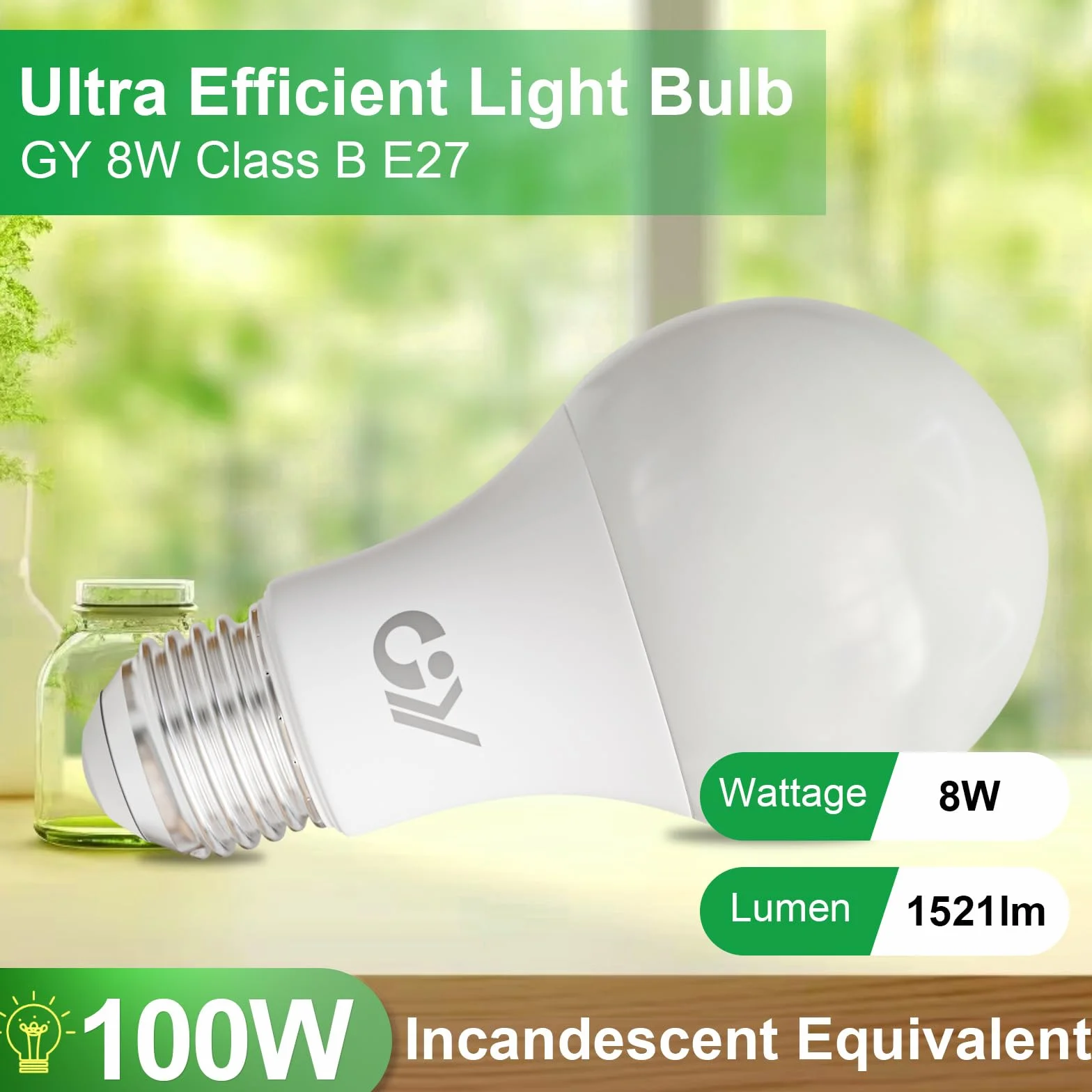 Ampoule LED E27 A60 8W 1521lm 6500K Blanc Froid Non-Dimmable Lot de 6