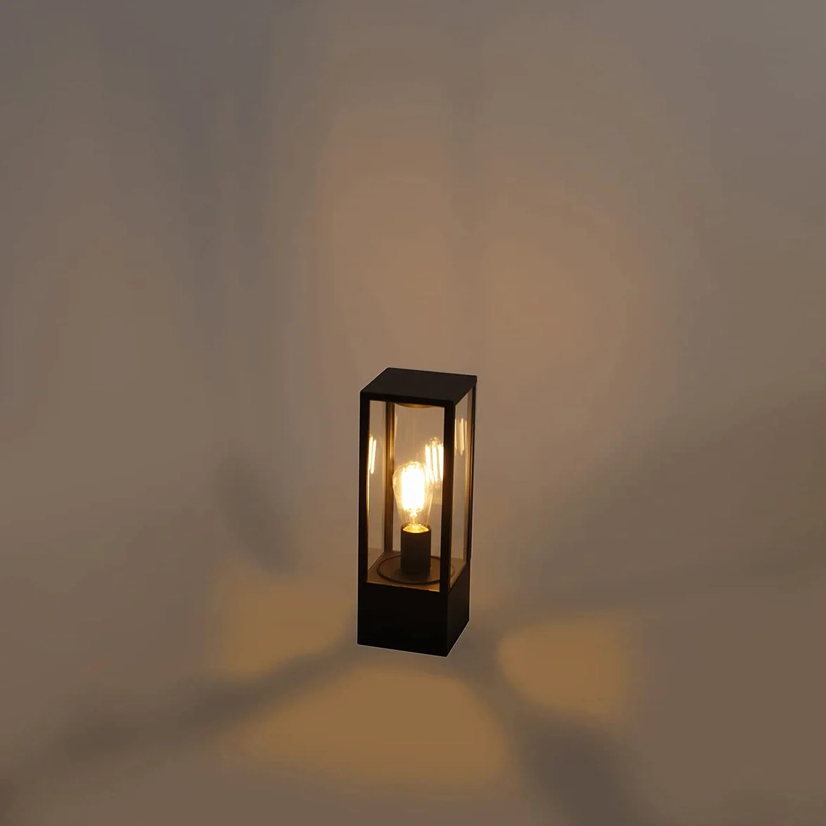 QAZQA Charlois Lampe sur pied extérieur 1 lumière L 14 cm Noir