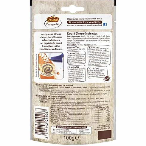 Vahiné Noisettes Complètes En Poudre 100G Lot De 3