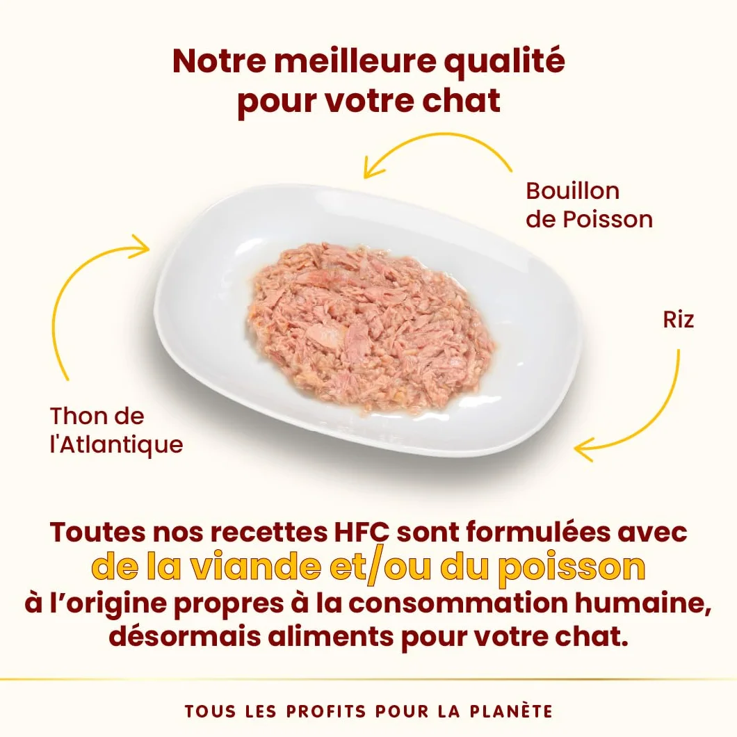 Almo Nature HFC Natural Nourriture Humide pour Chats Thon de l'Atlantique 70g Lot de 6