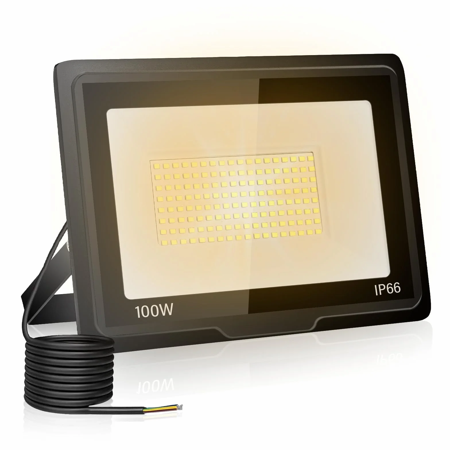 Projecteur LED Extérieur 100W 10000LM 3000K IP66 Imperméable Jardin Garage