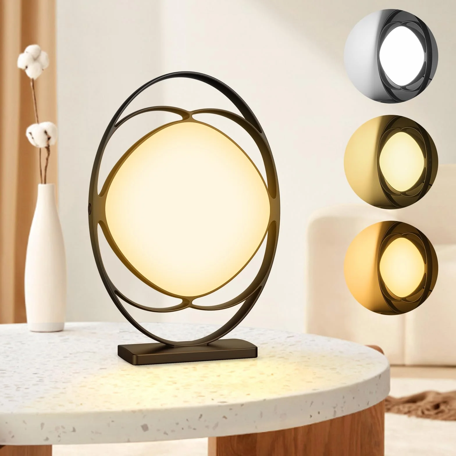 Lampe de Luminothérapie 10000 Lux Sans UV, Rotatif 210°, 3 Températures de Couleur, 4 Minuteries, 5 Luminosités, Fonction Mémoire