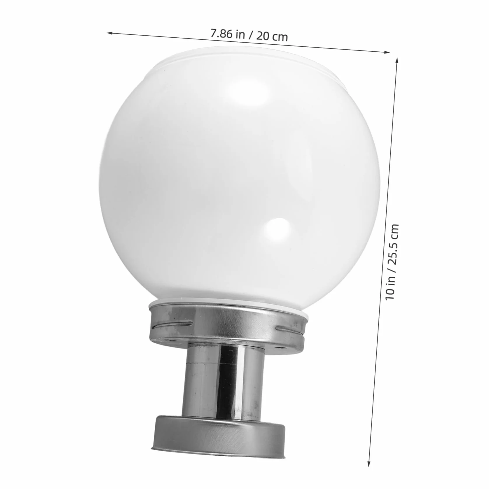 NUOBESTY Lampe Solaire Extérieure LED 10.04 Pouces Étanche pour Pilier Rond Éclairage Jardin